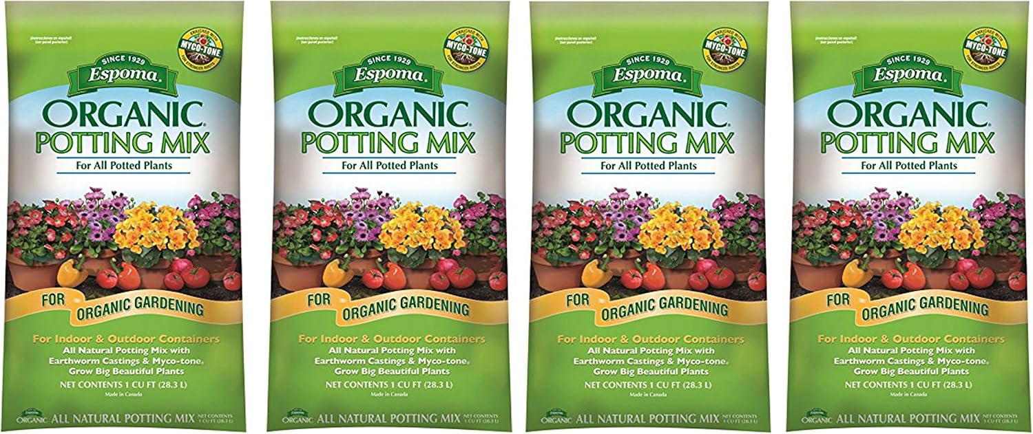 Espoma Organic Potting Soil Mix - All Natural Potting Mix For All Indoor & Outdoor Containers Including Herbs & Vegetables. For Organic Gardening