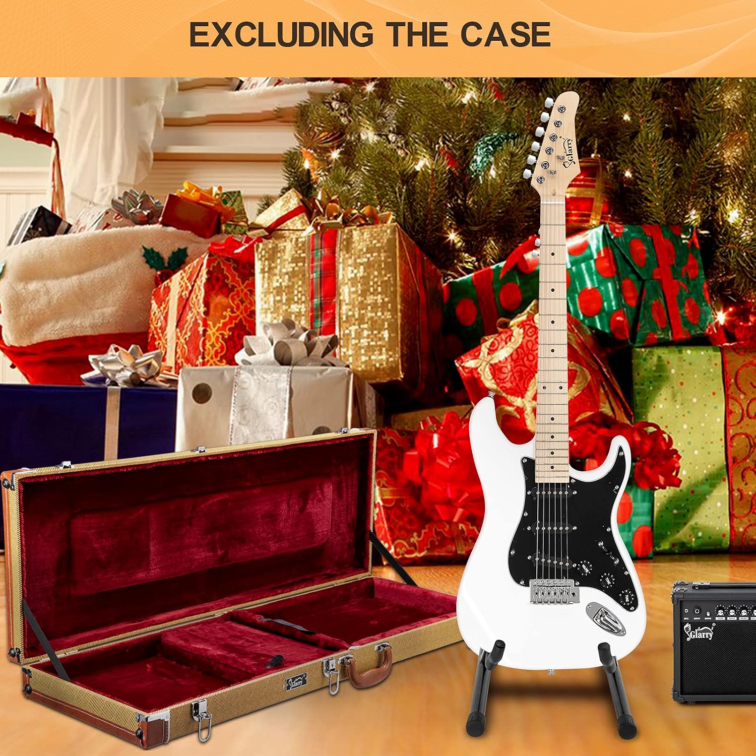 GLARRY Full Size Electric Guitar for Music Lover Beginner with 20W Amp and Accessories Pack Guitar Bag (DARK BLUE, 39" Right Handed)