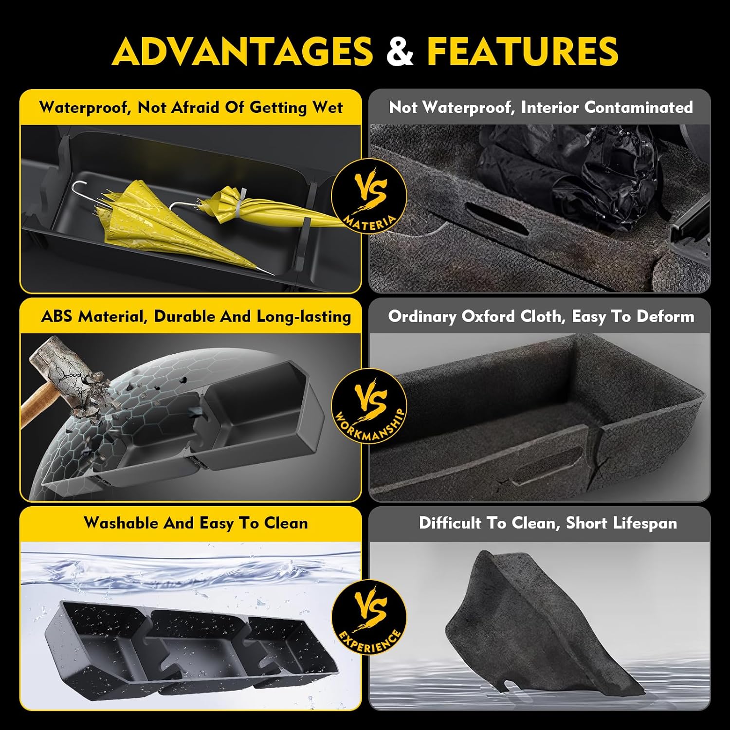 MIKKUPPA Truck Under Seat Storage - Fit for 2015-2026 Ford F150 F250 F350 | Compatible with 2015-2026 F150 SuperCrew Cab & Crew Cab