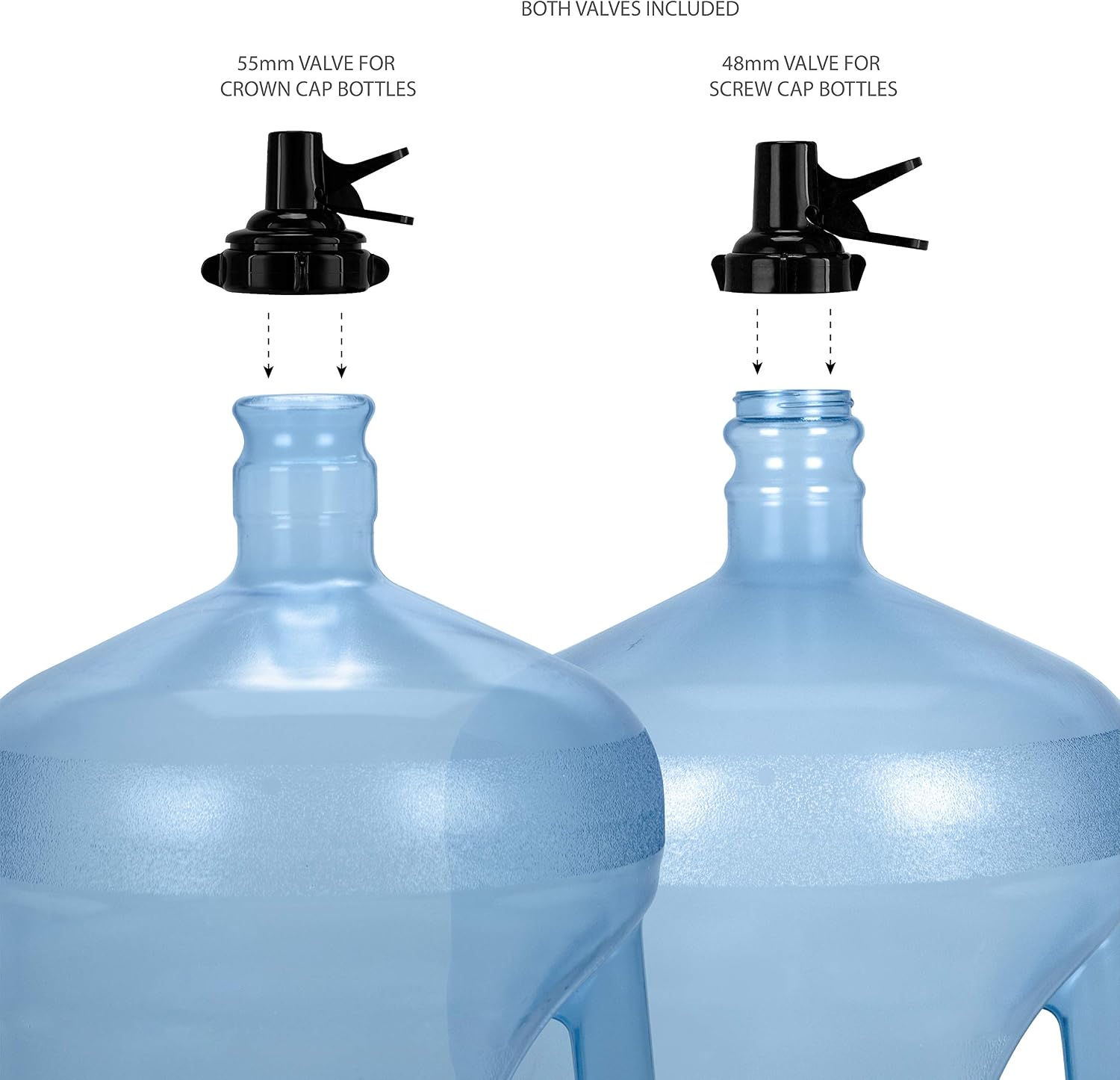 Brio Metal Plated 3-5 Gallon Water Jug Stand and 2 Dispenser Valves