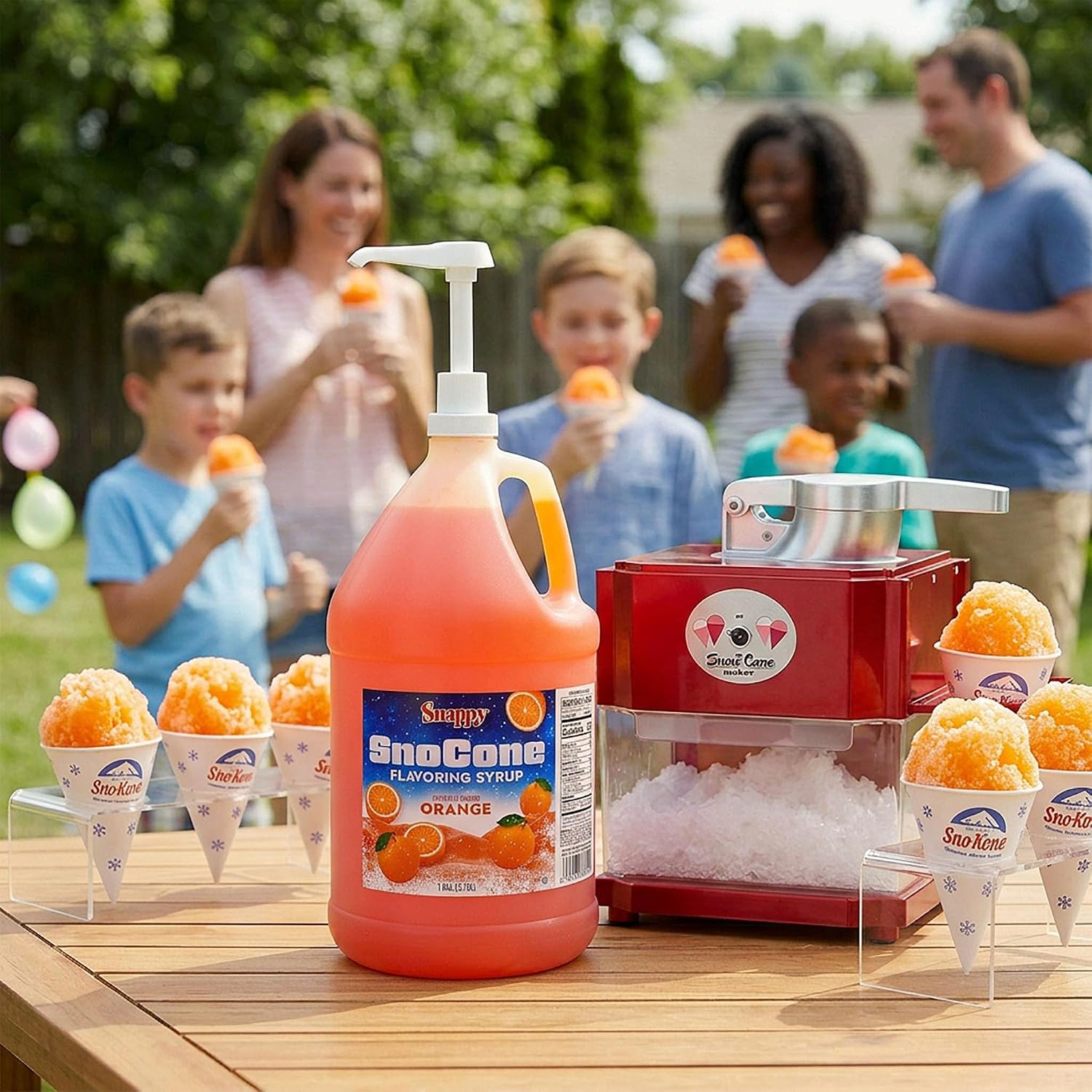 Snappy Blue Raspberry Sno Cone Syrup, 1 Gallon (128 oz), Ready to Use for Snow Cone Machines and Shaved Ice