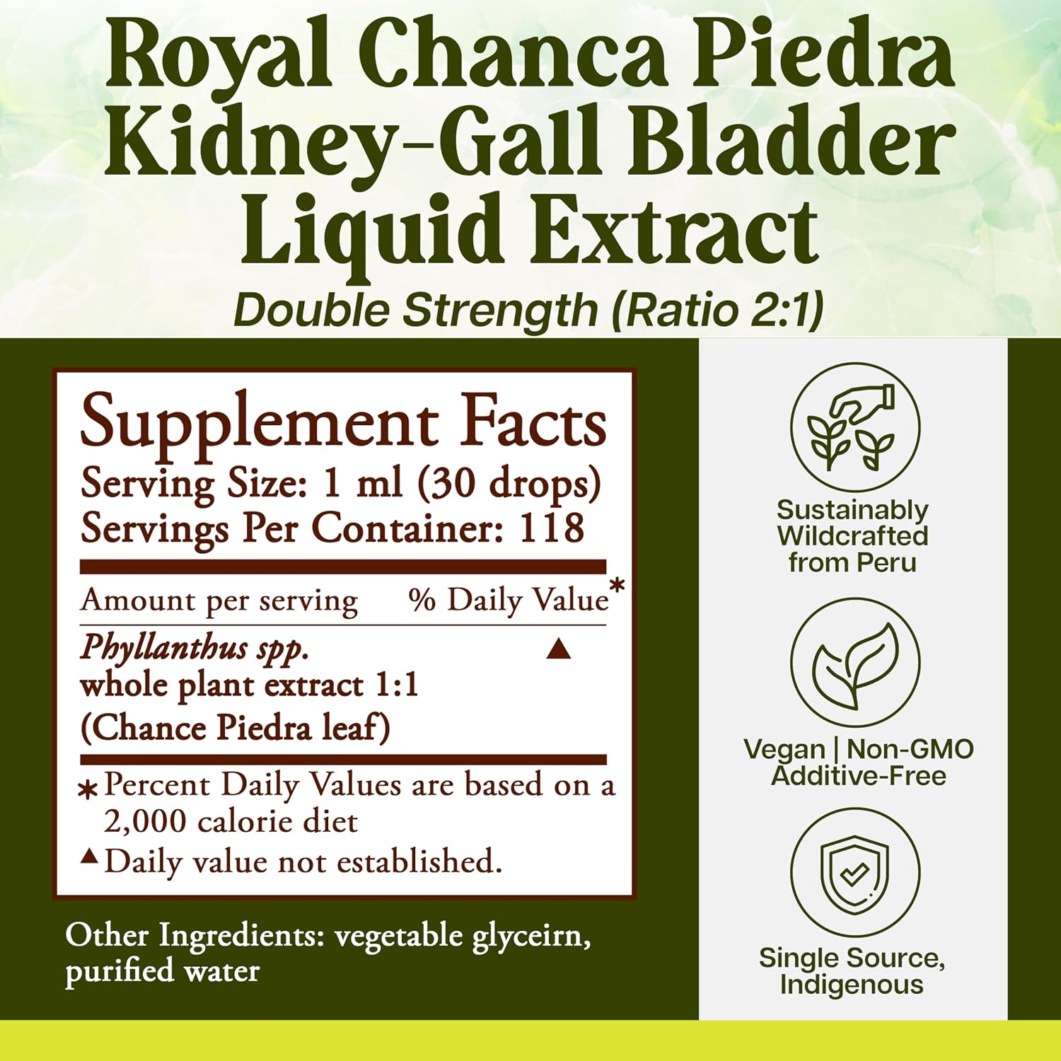 Whole World Botanicals Royal Chanca Piedra – Kidney & Bladder Support – Herbal Supplement – Liquid Extract 4 oz – Traditional Amazon Herb