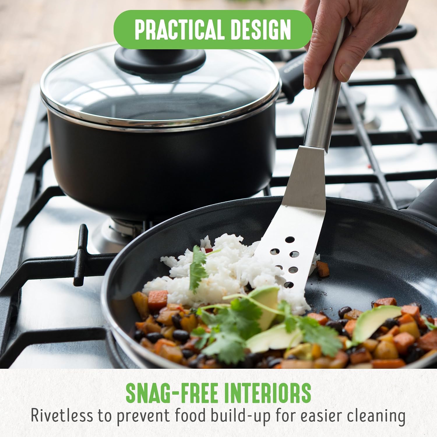 GreenLife 16 Piece Ceramic Nonstick Pots & Pans Cookware Set, Turquoise | PFAS-Free Ceramic Nonstick, Stockpot, Frying Pans, Saucepans, Sauté Pan, Stay-Cool Handles, Dishwasher & Oven Safe up to 350F