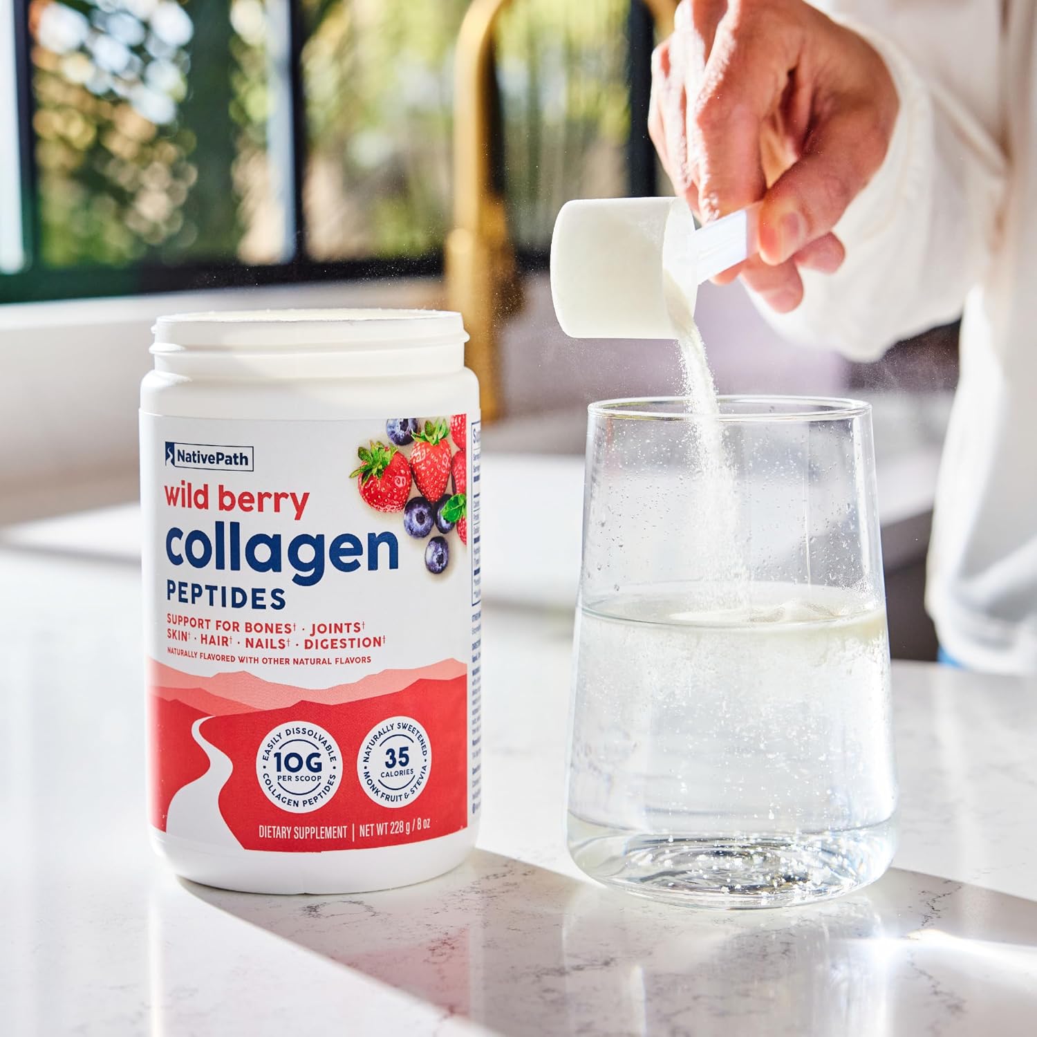 NativePath Collagen Peptides, Wild Berry, Grass-Fed, 20 Servings