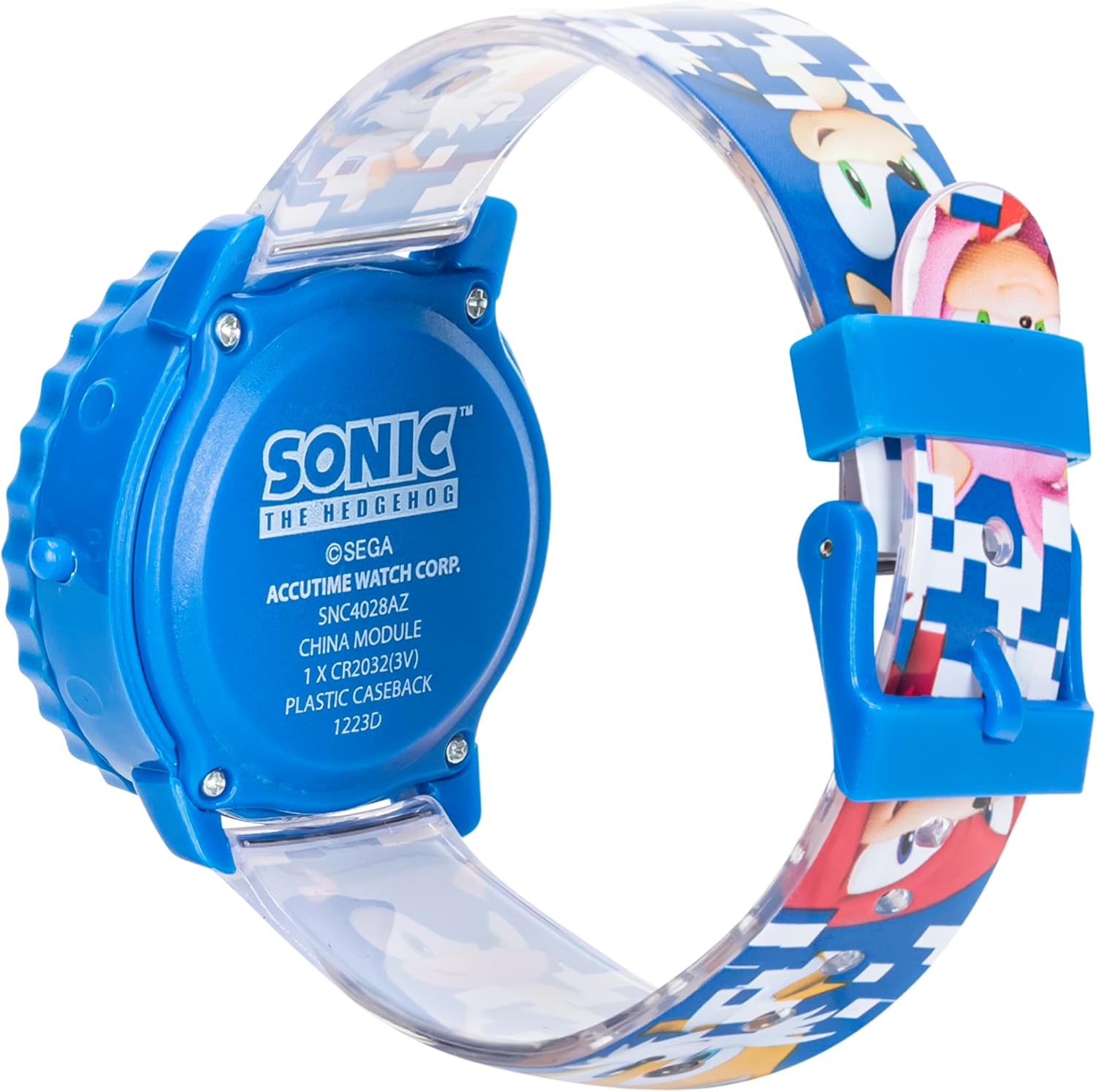 Sonic The Hedgehog Kids Digital Watch – Flashing LED Light-Up Display, Easy-to-Read Time, Adjustable Strap