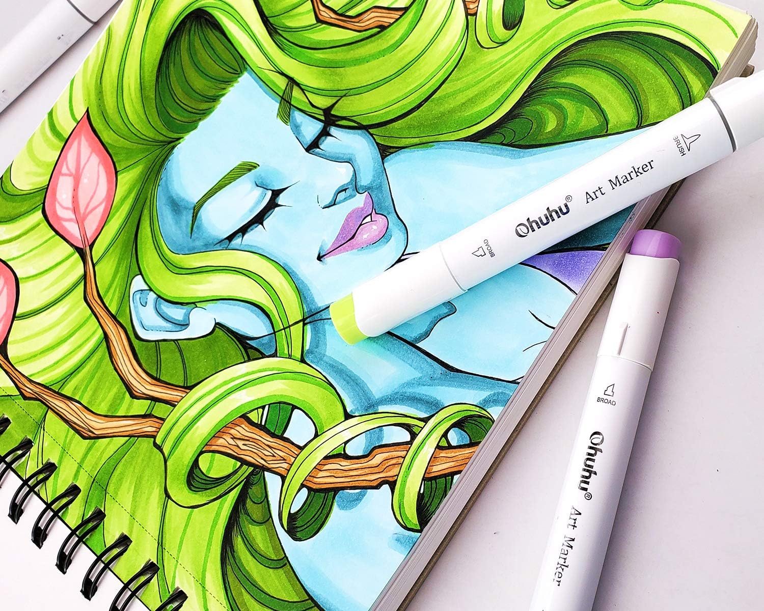 Ohuhu 7"x10" Marker Paper Pad Art Sketchbook for Drawing and Sketching