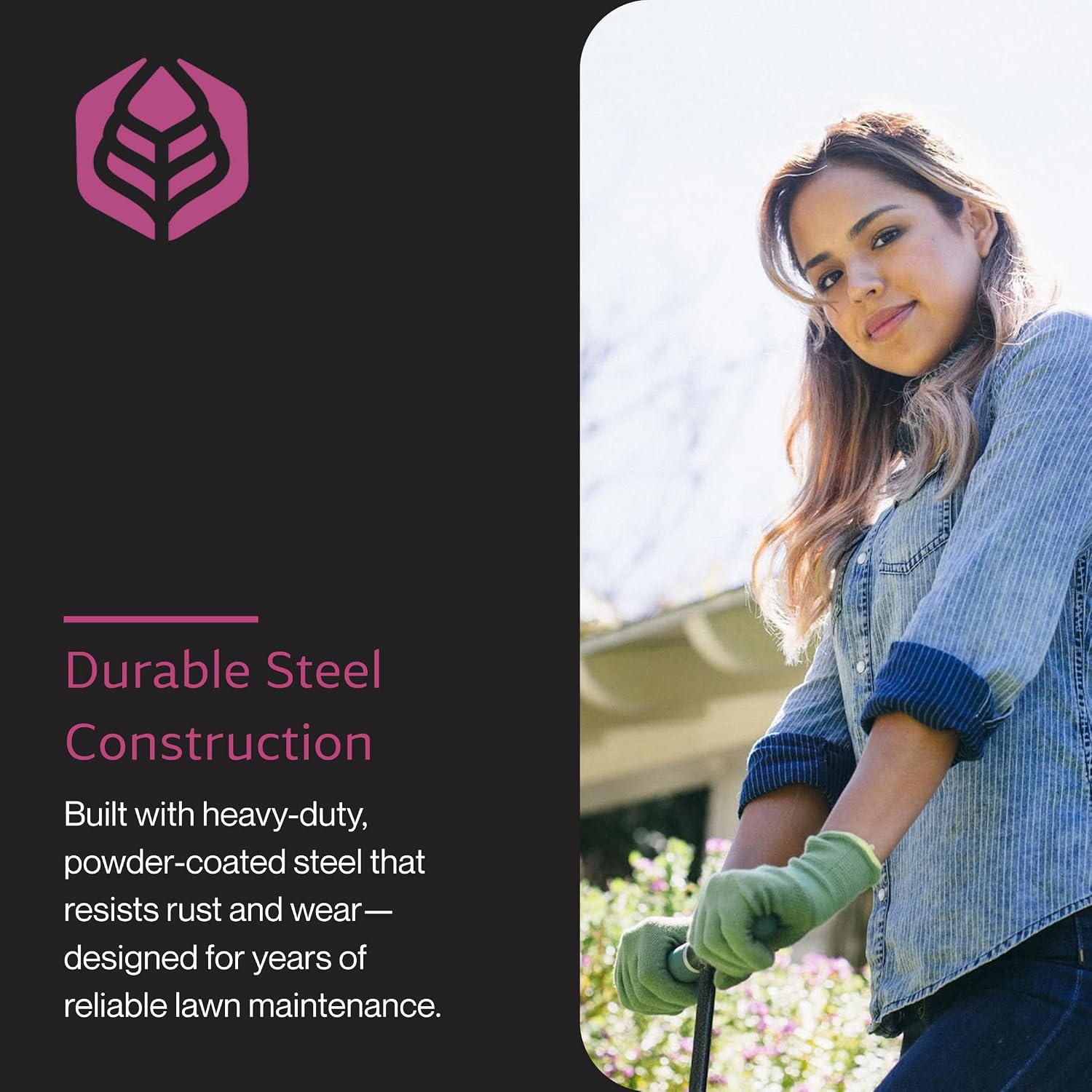 Yard Butler Manual Lawn Coring Aerator, ID-6C - Lawn Care Tool for Aerating - Long-Handled - Power-Coated Steel Construction - Comfortable Cushioned Handles Garden Tool - Easy to Use | Long-Handled Aerator, Powder-Coated Steel Construction, Cushioned Han…