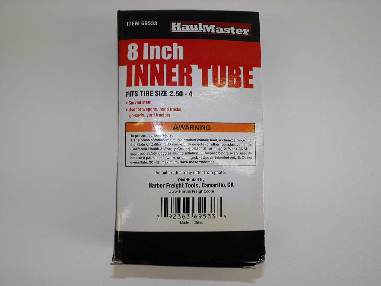 1 New 8" Inner Tube, Curved Stem Carts Wagons Riding Mowers Wheel Barrels