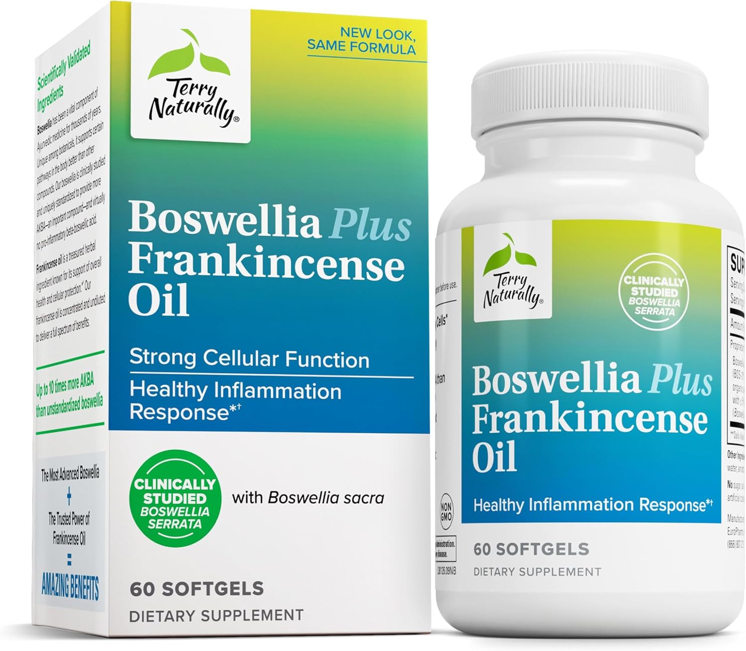 Terry Naturally Boswellia Plus - Healthy Inflammation Response - 60 Count | BosPure, Boswellia