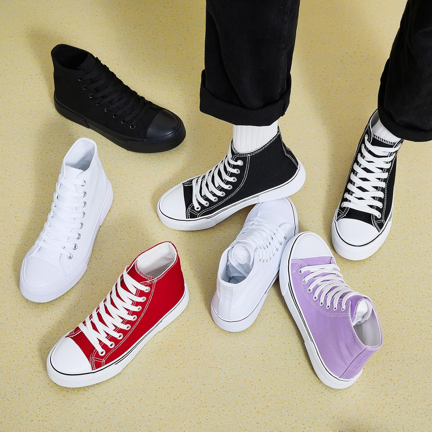 hash bubbie High Top Canvas Sneakers Fashion Walking Shoes