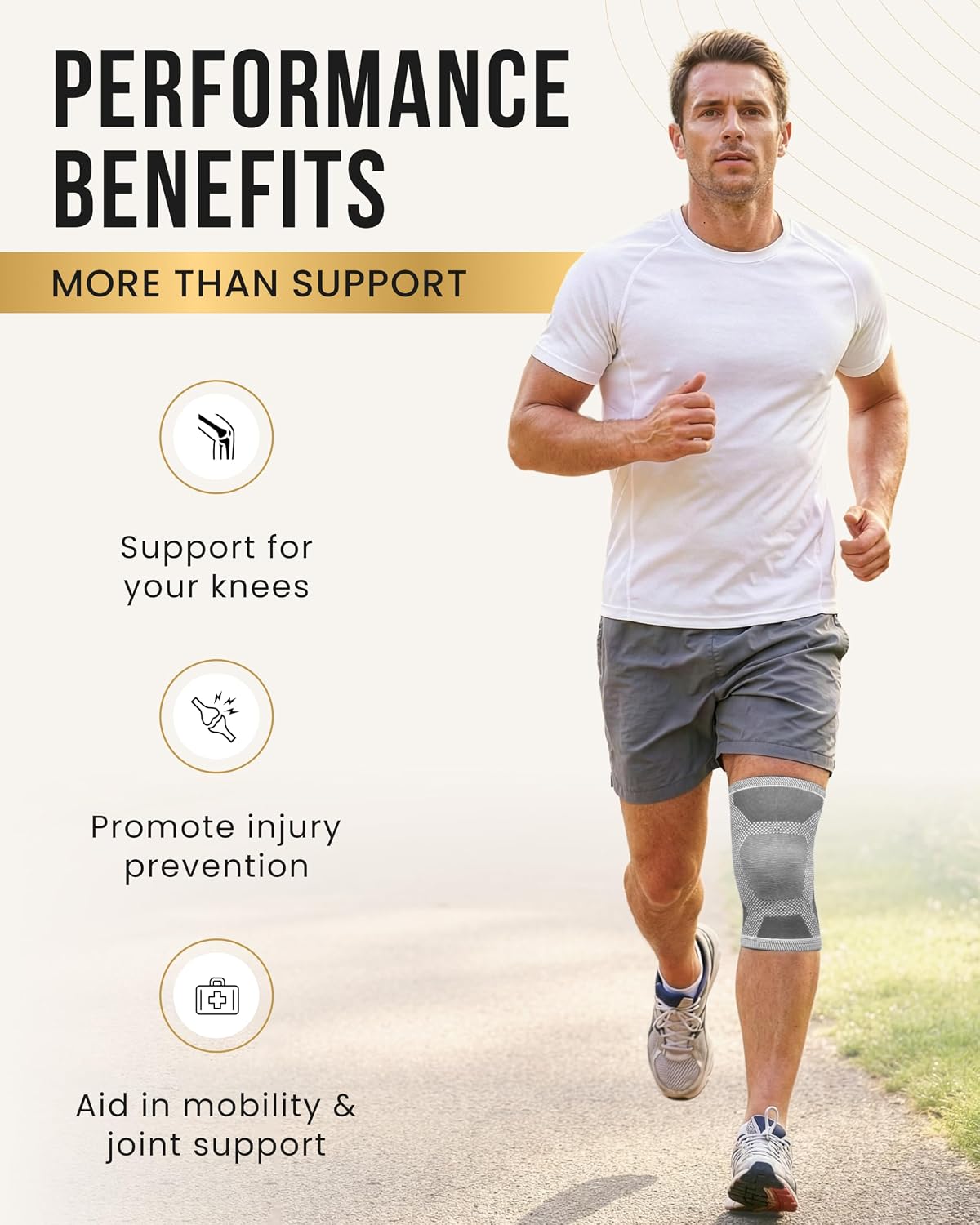 MagnetRX® Magnetic Knee Sleeve – (2-Pack) Effective Compression Knee Brace with Magnets for Knee Comfort & Recovery – Magnetic Knee Brace