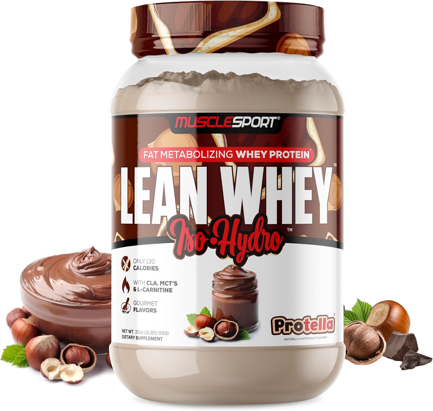 Musclesport Lean Whey Revolution™ Protein Powder - Whey Protein Isolate - Low Calorie, Low Carb, Low Fat