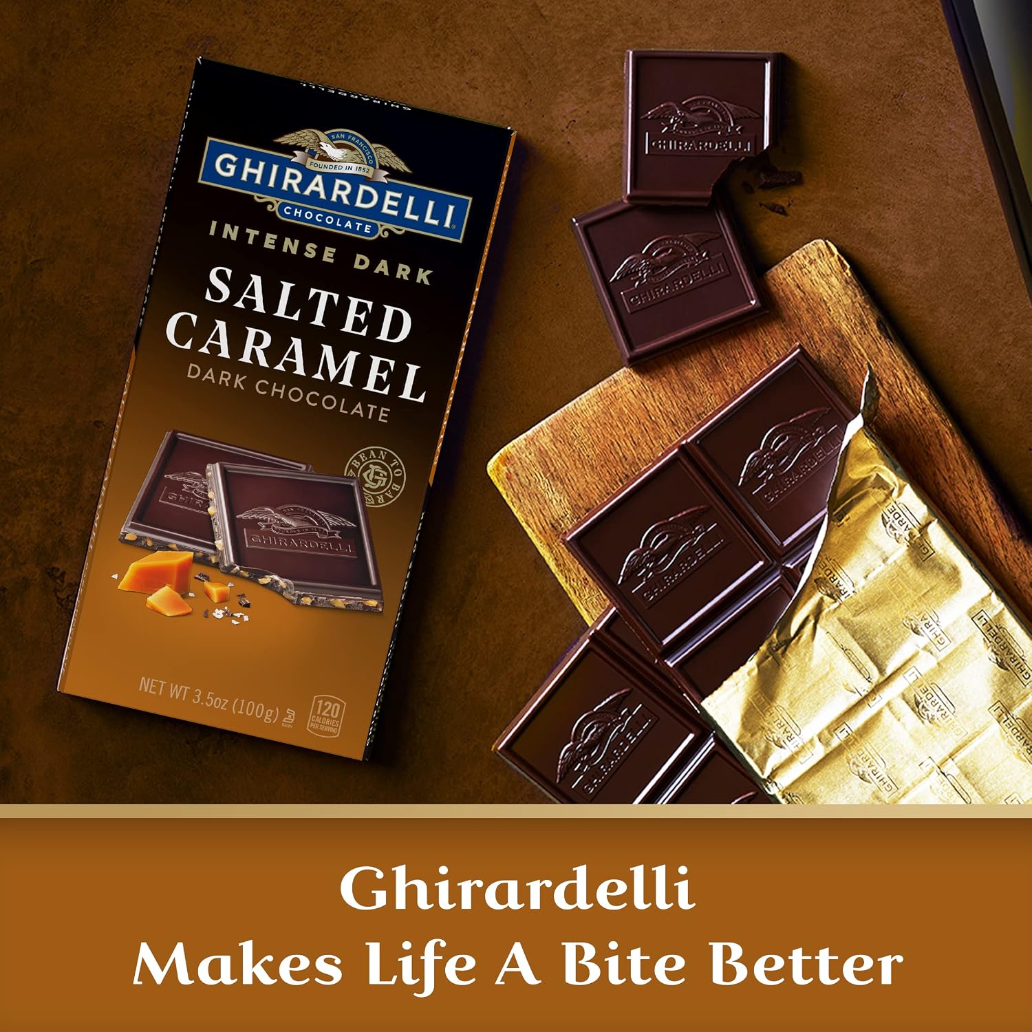 Ghirardelli, Intense Dark Chocolate Bar, 72% Cacao, Bar, 3.5 Ounce