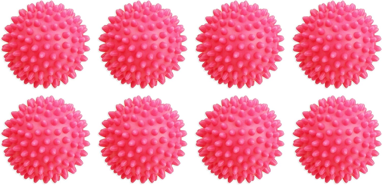 Dryer Balls 8 Pack Pink- Reusable Dryer Balls Replace Laundry Drying Fabric Softener and Saves You Money