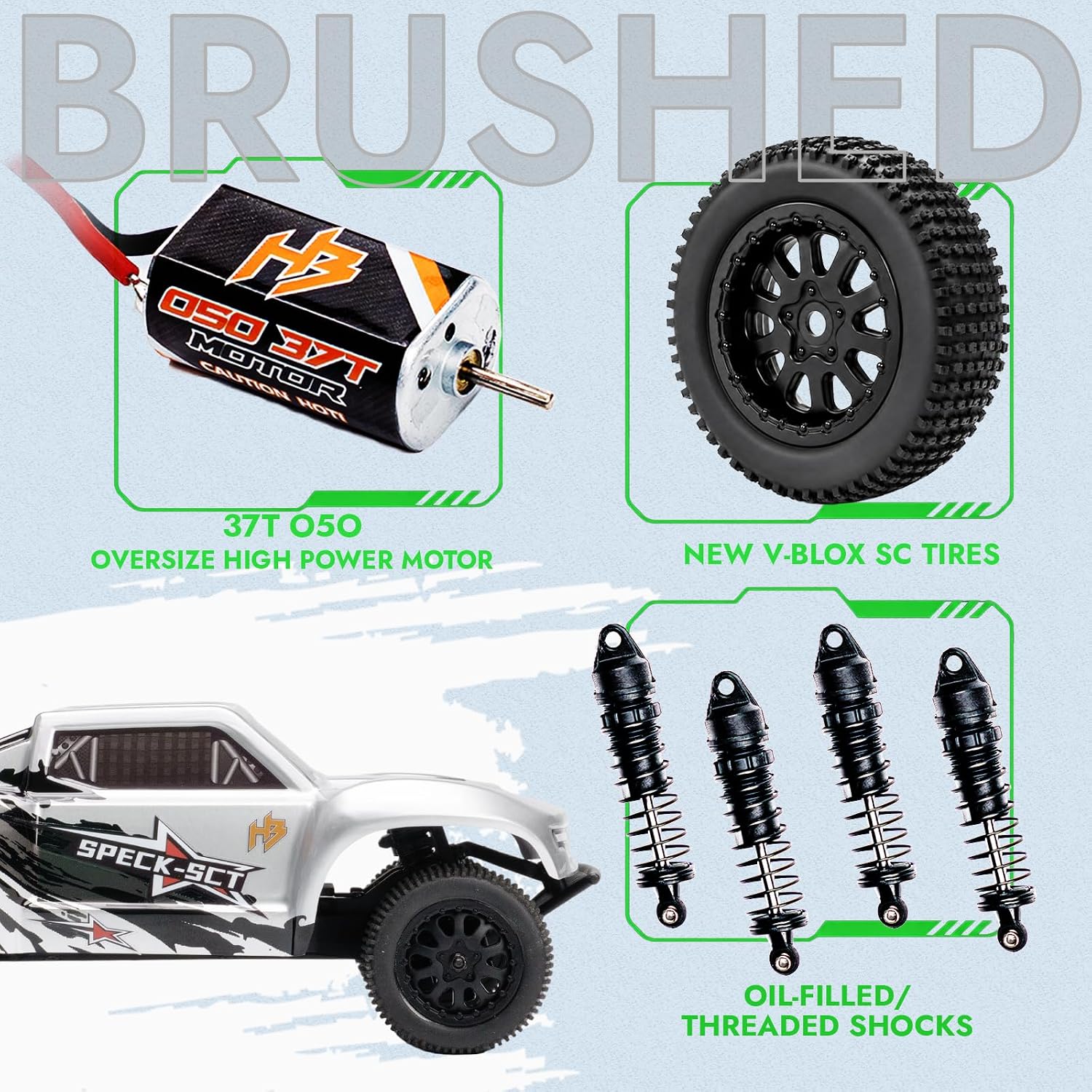HOBBYPLUS Speck B Elite Brushless 1/24 2WD Mini RC Car - RTR RC Buggy, Fast Mini Racing Buggy – Remote Control Car Racing Vehicles (Razor Magenta)