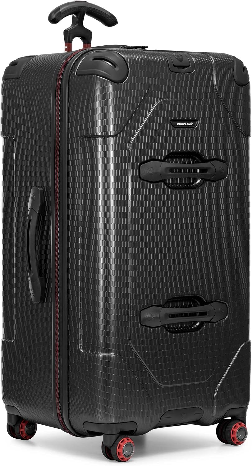 Traveler's Choice Maxporter II Polycarbonate Hardside Trunk with Spinner Wheels, Navy, 31-Inch Large Trunk