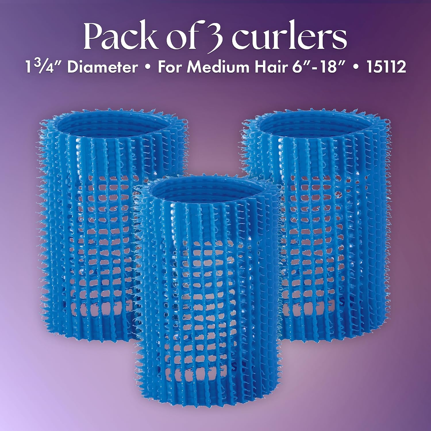 Olivia Garden Jet Set EZ Grip Self-Gripping Curlers - Hair Rollers for Setting or Perming - Style Curls and Waves