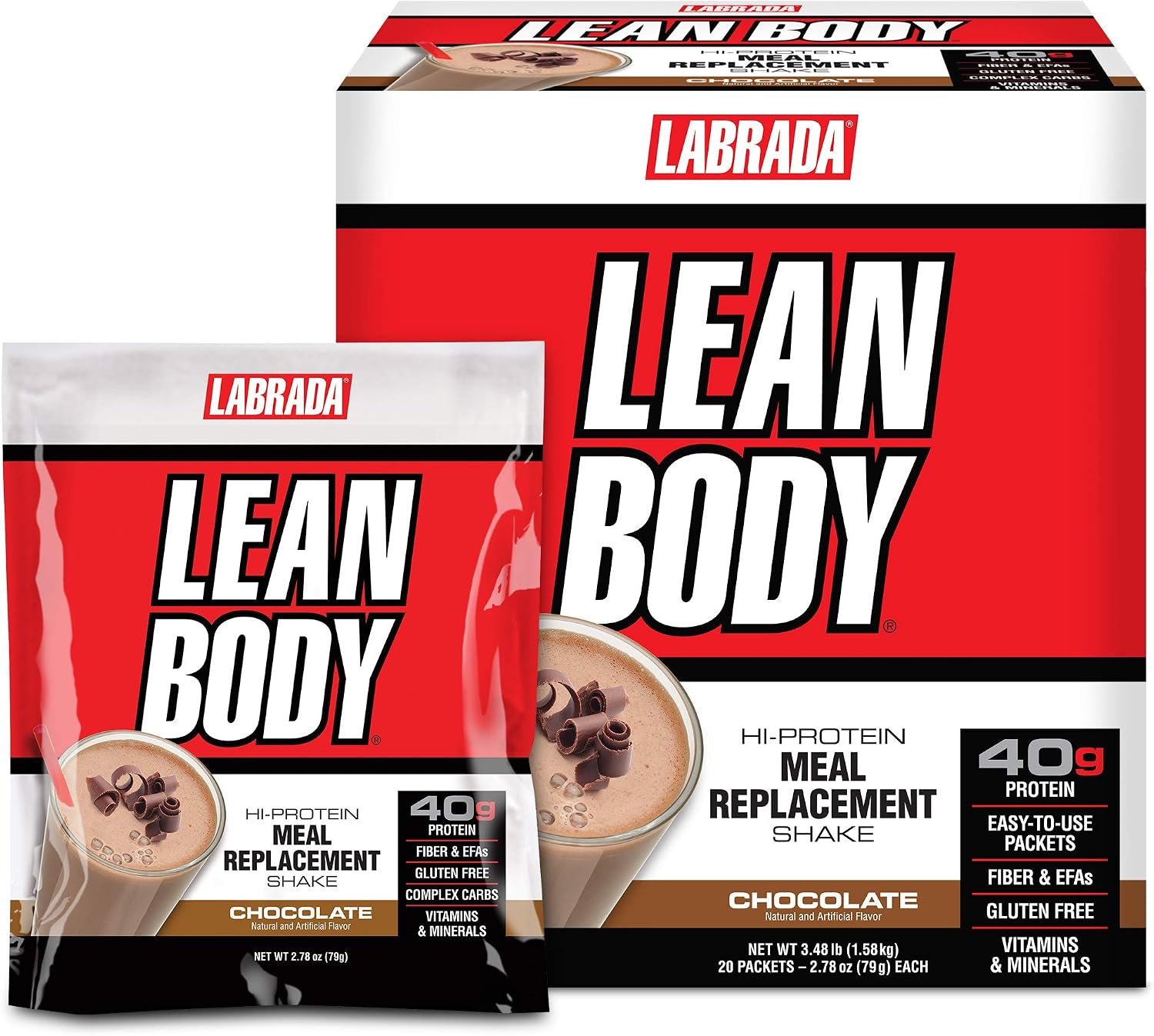 Labrada Nutrition Lean Body Hi-Protein Shake, Strawberry, 2.47-Pound Tub Strawberry Packaging May Vary