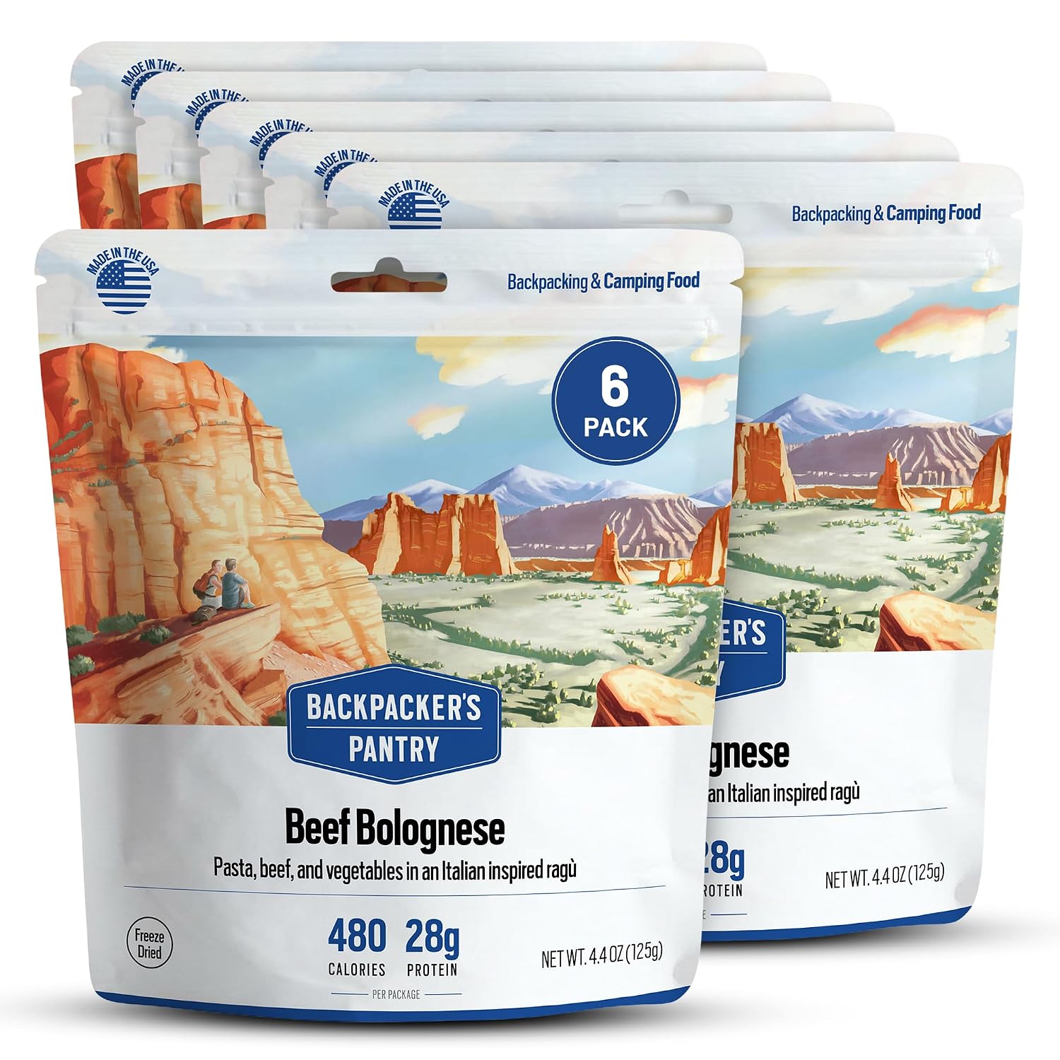 Backpacker's Pantry Lasagna | 1-Pack | 29g Protein | 620 Cal | Vegetarian, Nut Free | Made in the USA | Freeze Dried Meal & Camping Food