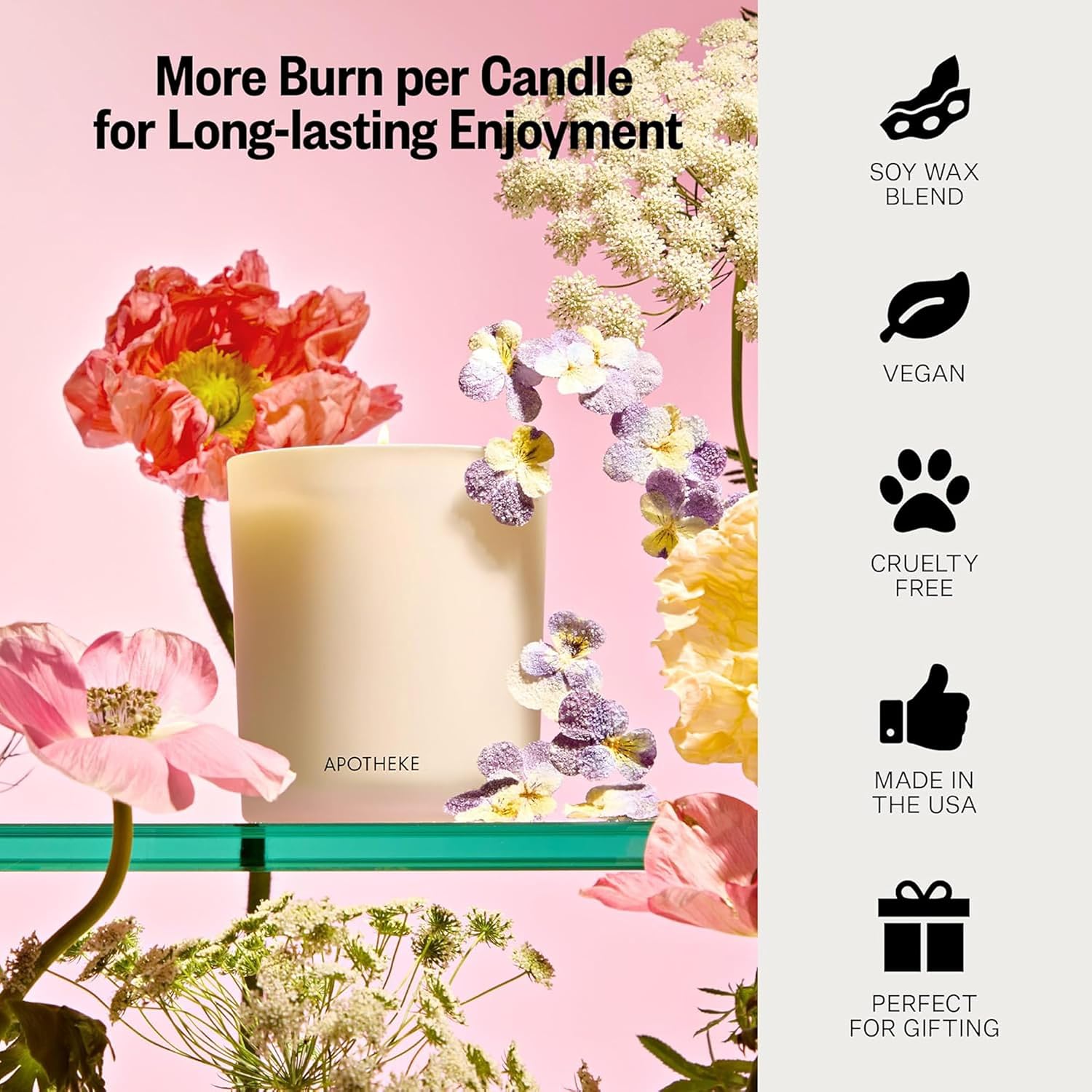 Apotheke Signature Scented Candles for Home, Canvas - 10.5 Oz | Long-Lasting Non-Toxic Soy Wax Jar Candle with Essential Oils, Large - Luxury Gift for Women & Men
