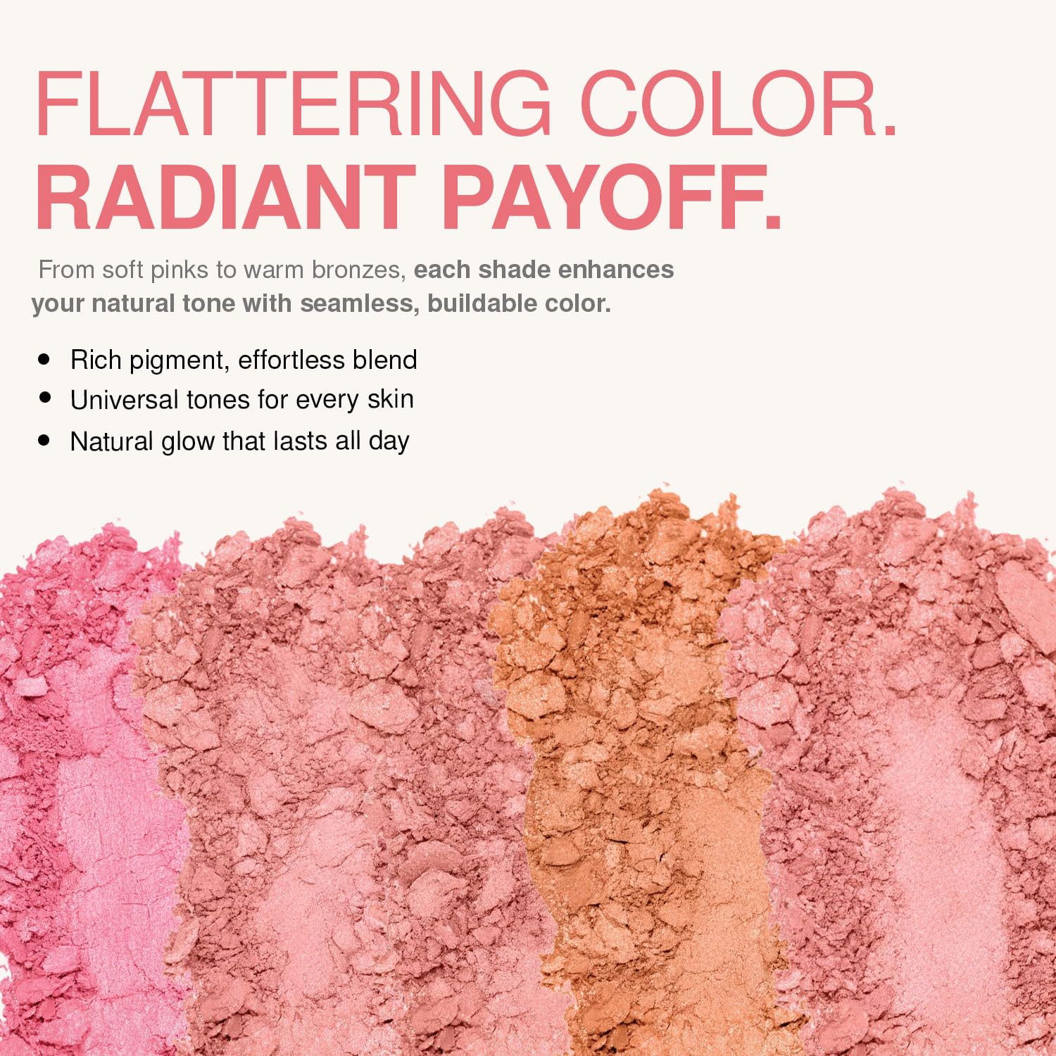 Palladio Baked Blush, Highly Pigmented Shimmery Formula, Easy to Blend and Highly Buildable, Apply Dry for a Natural Glow or Wet for a Dramatic Luminous Look, Long Lasting for All day Wear, Berry