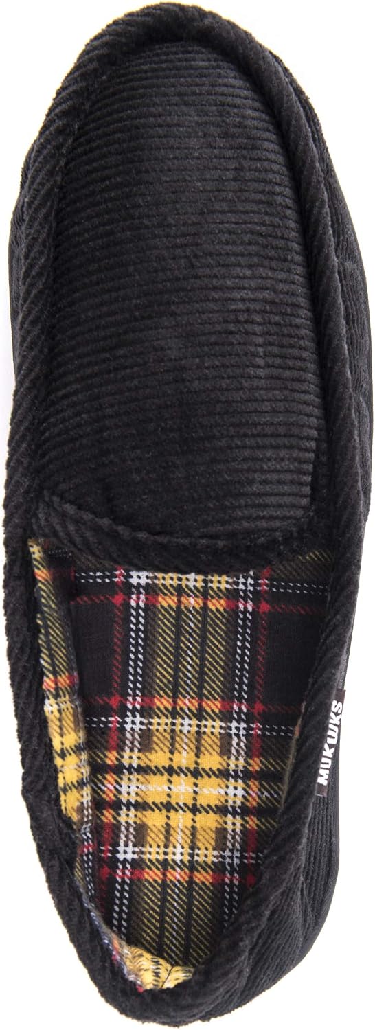 Muk LUKS Men's Corduroy Moccasin with Flannel Lining