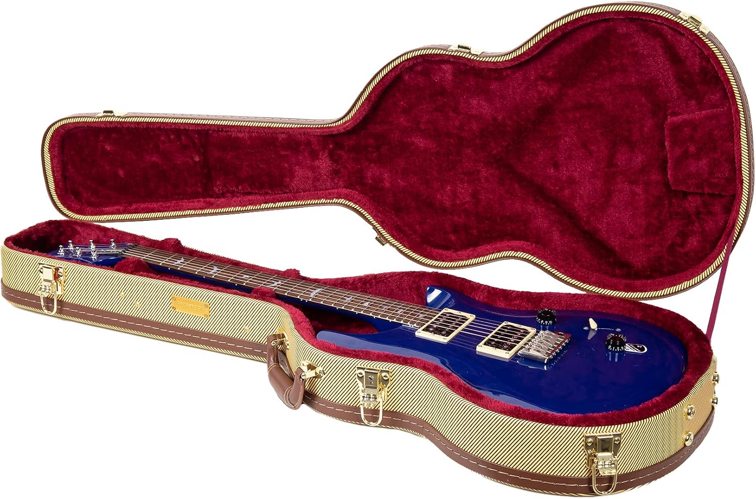 Crossrock Hardshell Arch Top wood case fits SG Electric Guitars-Black(CRW620SGBK)