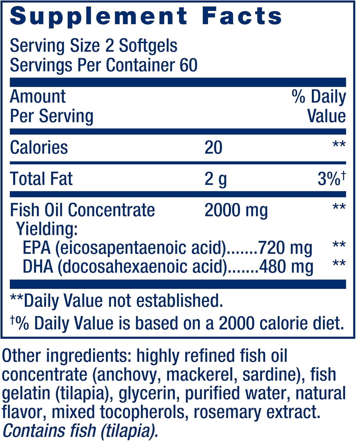 Life Extension Mega EPA/DHA, Omega-3 Fatty acids, Heart & Brain Health, Non-GMO, Gluten-Free