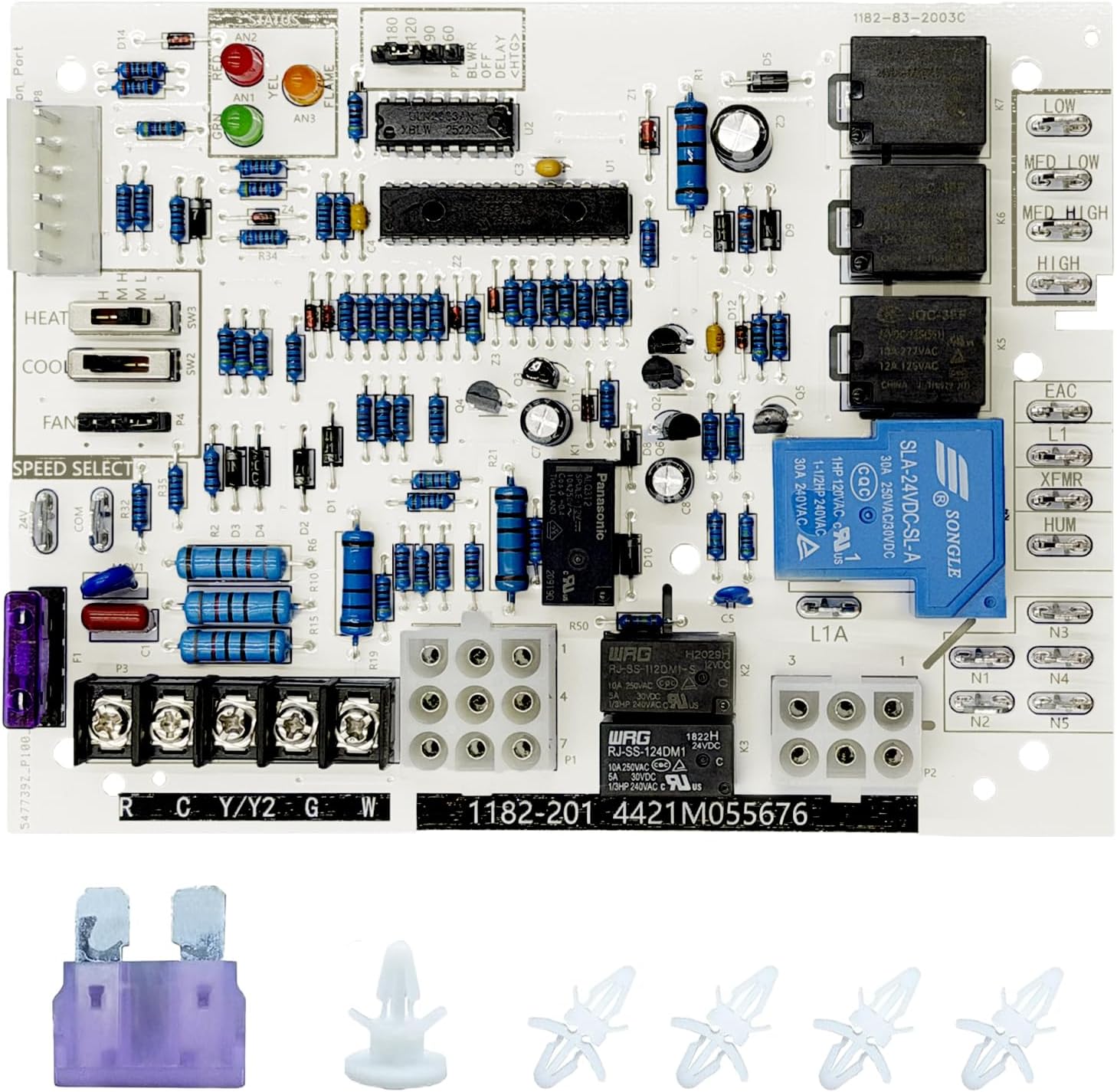 Upgraded 60105 Furnace Ignition Control Board for Mr Heater and HeatStar MHU HSU Series Enerco Big Maxx Overhead Compact Garage Workshop Forced Air Furnaces Natural Gas and Propane Up to 125000 BTU