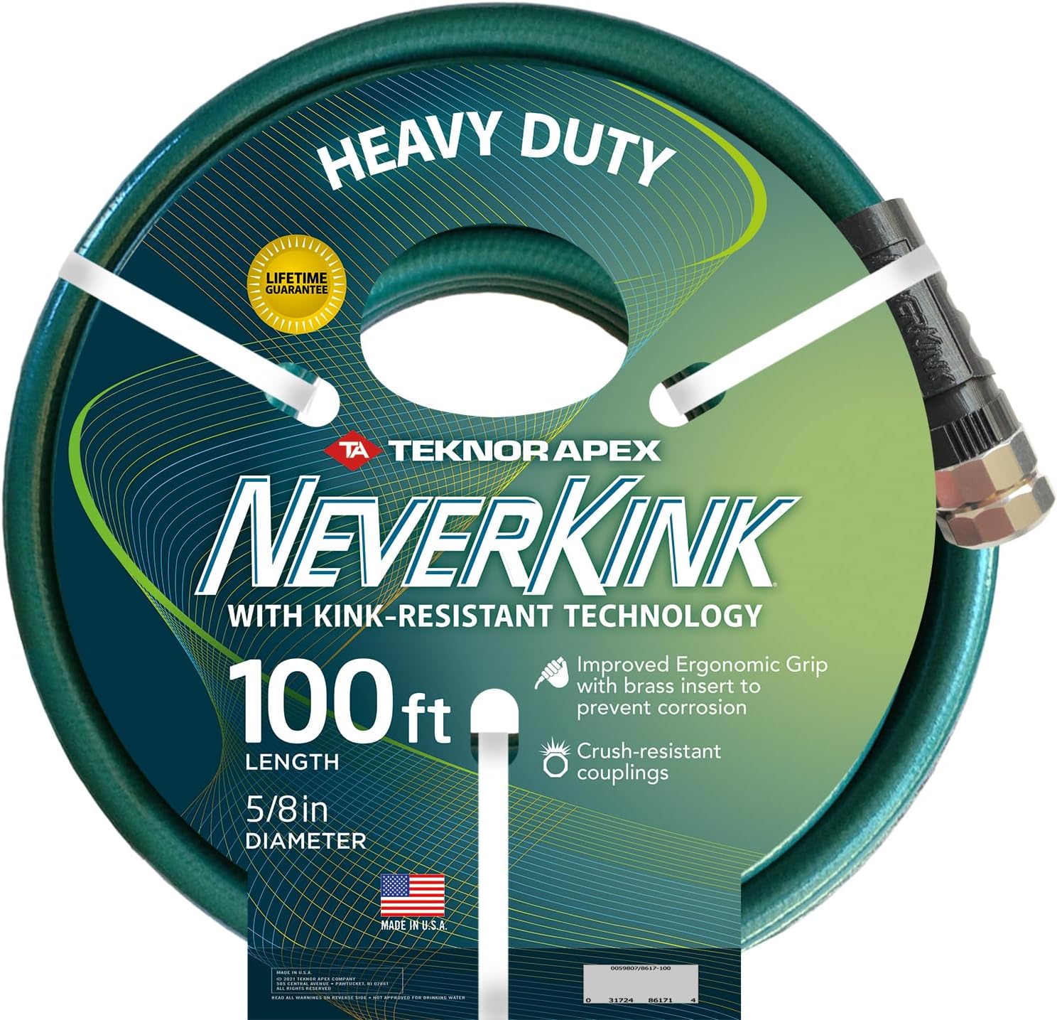 zero-G 4001-100 Garden Hose, 5/8" x 100', Gray
