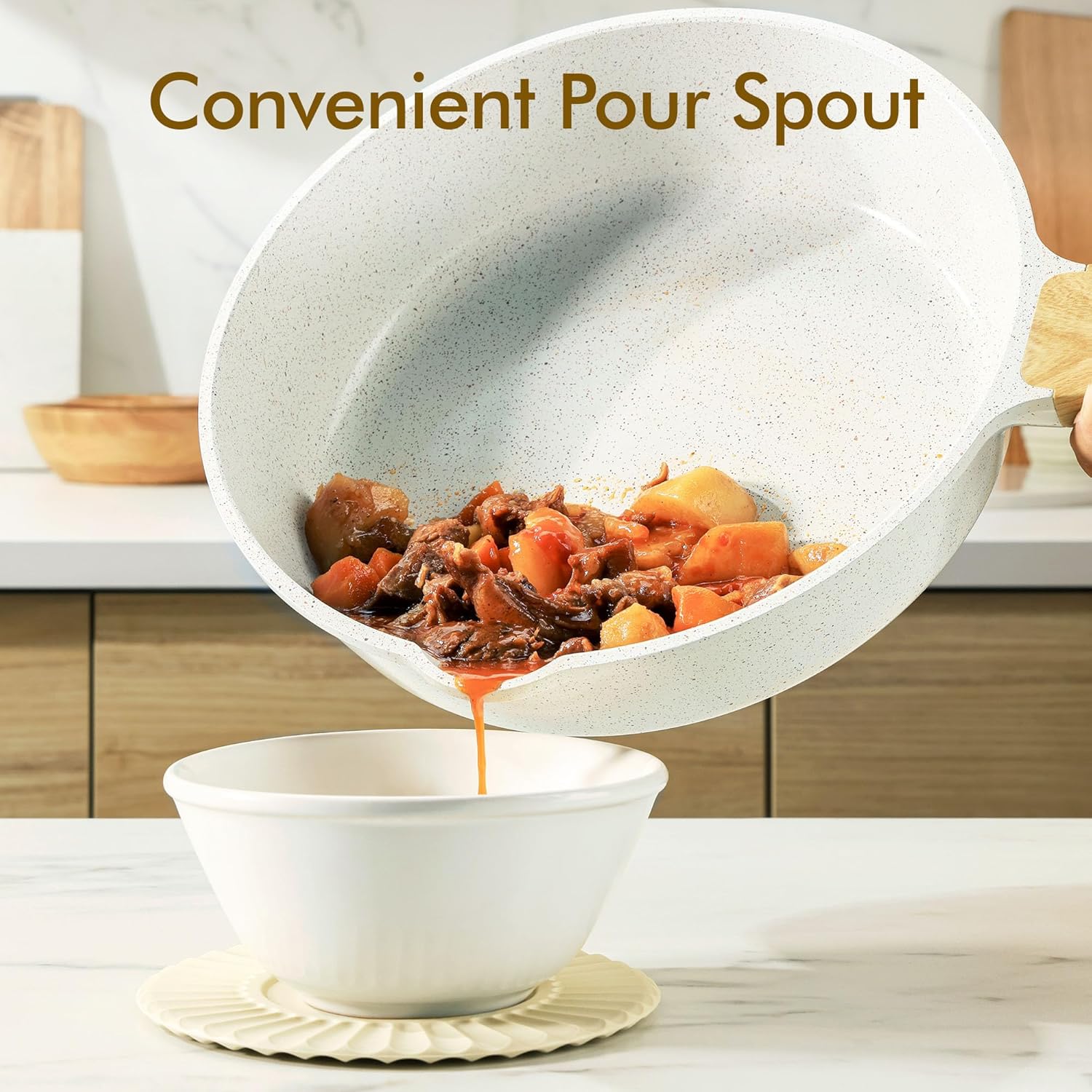 SENSARTE Nonstick Ceramic Cookware Set, 13-pcs Non-toxic Pots and Pans Set | Healthy Kitchen Cooking Set with Stay-Cool Handles