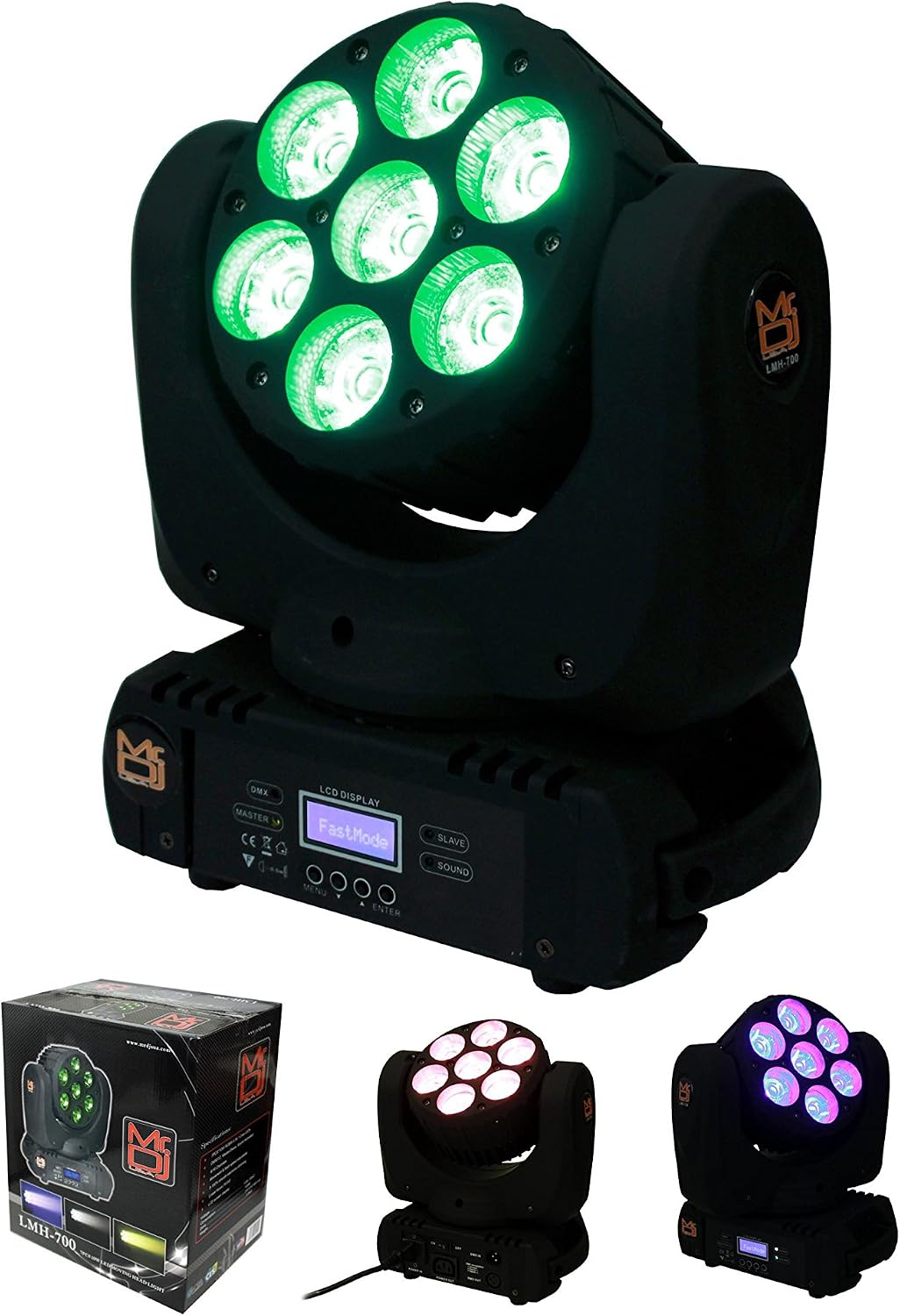 LMH700 4-in-1 RGBW LED Beam Wash Lamp Moving Head Light DJ Show Stage Lighting