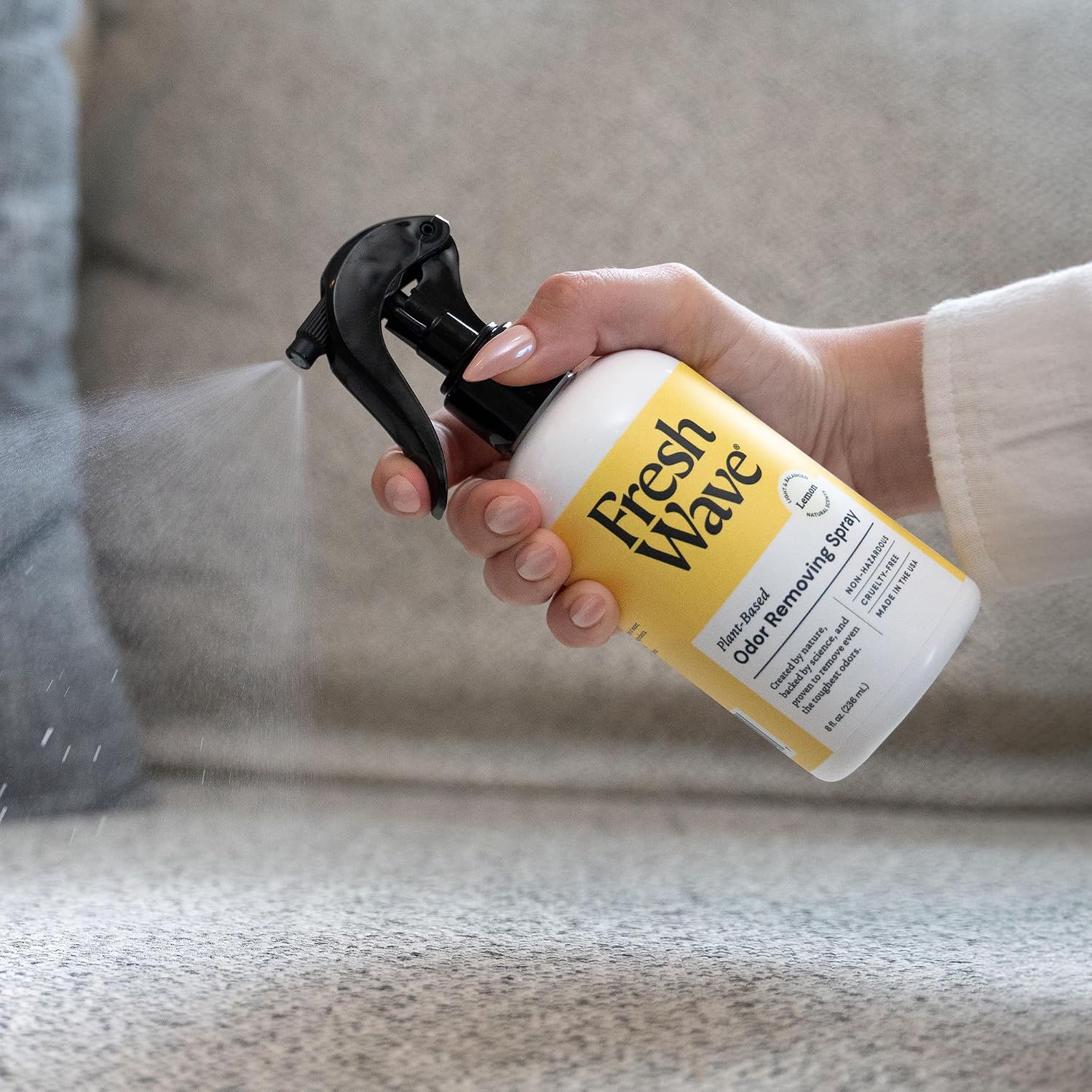 Fresh Wave Original Room and Fabric Air Freshener Spray, 2-Pk, 8 oz | Plant-based formula, Pet-safe and people-safe, Fabric and room deodorizer , For upholstery, carpets, shoes, and pet bedding