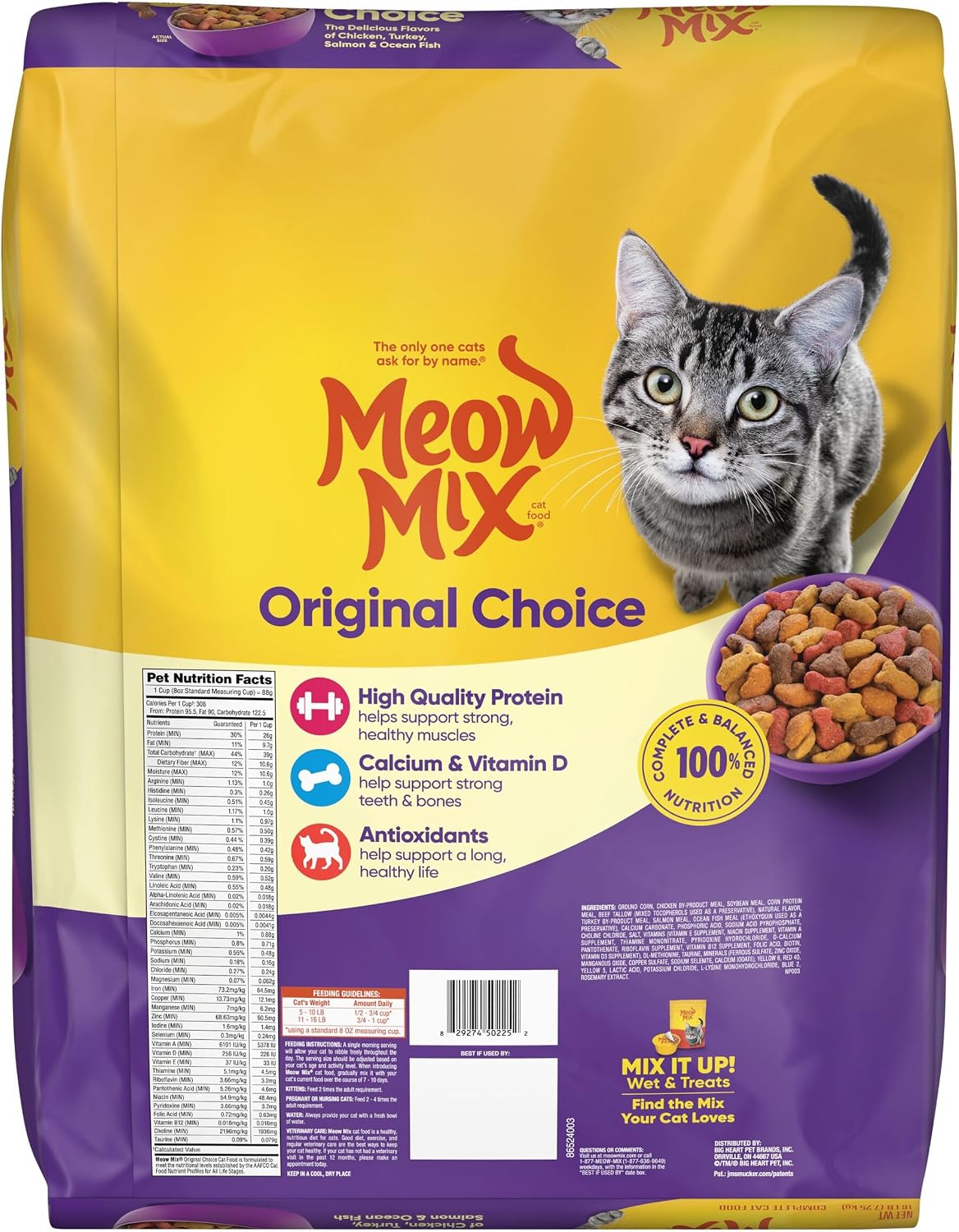 Meow Mix Original Choice Dry Cat Food, 6.3 Pound Bag