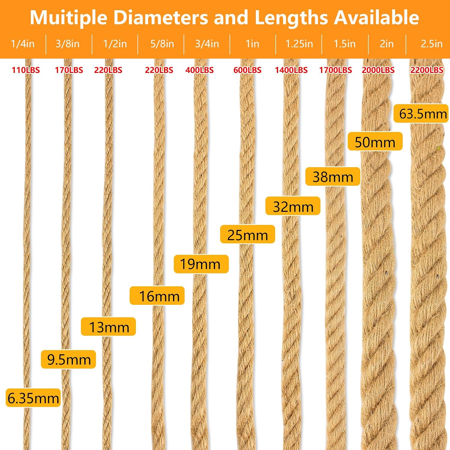 1" X 100' Treated Manila Rope Boat Docks Tree Farm Dock Deck
