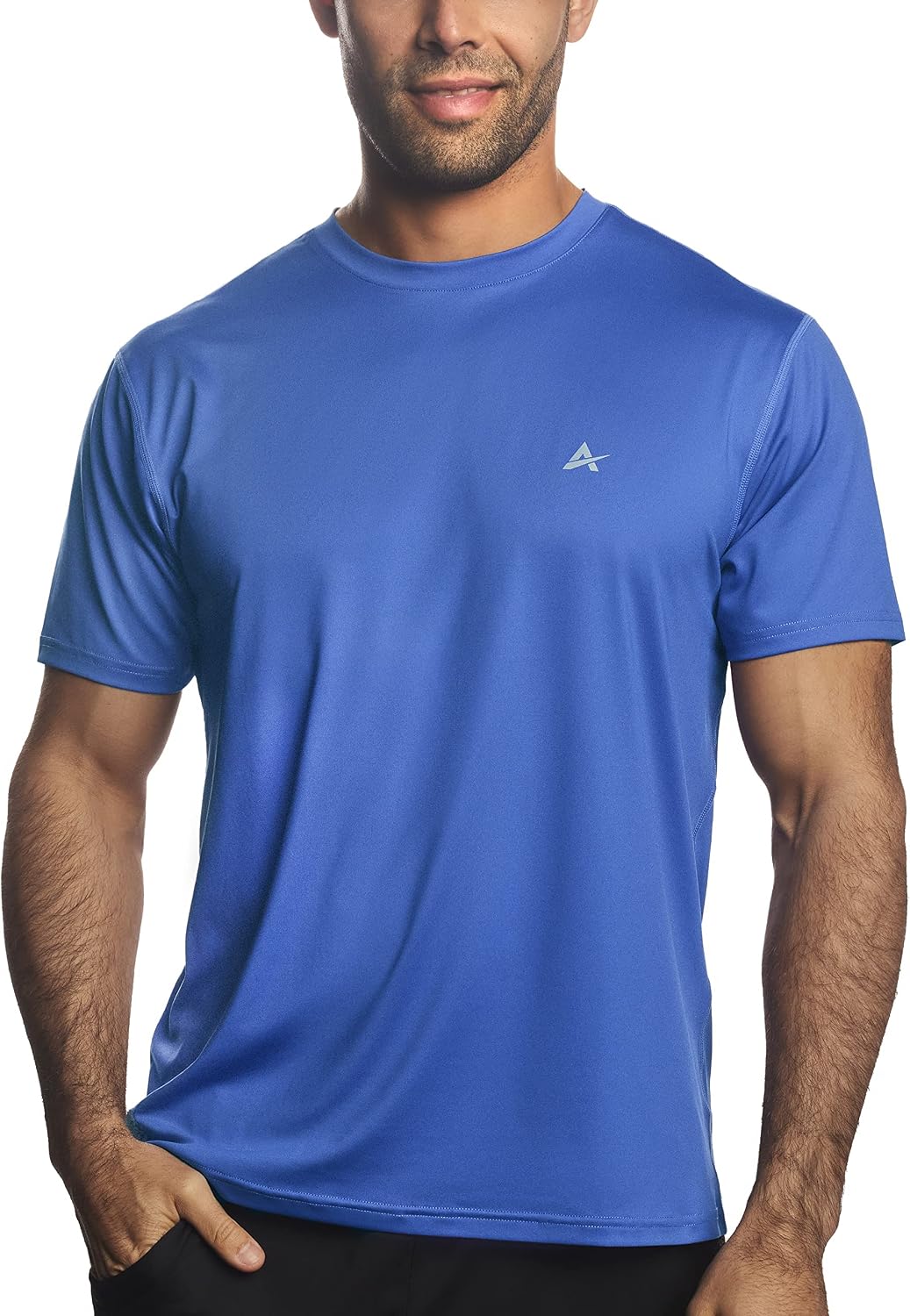 Arctic Cool Men’s Crew Neck Instant Cooling Moisture Wicking Performance UPF 50+ Short Sleeve Workout Shirt