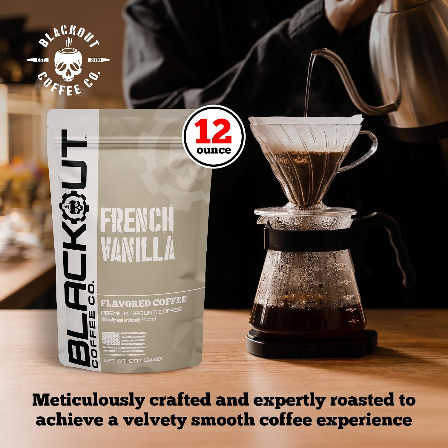 Blackout Coffee Blueberry Crumble Ground Coffee, Medium Roast, 12 oz