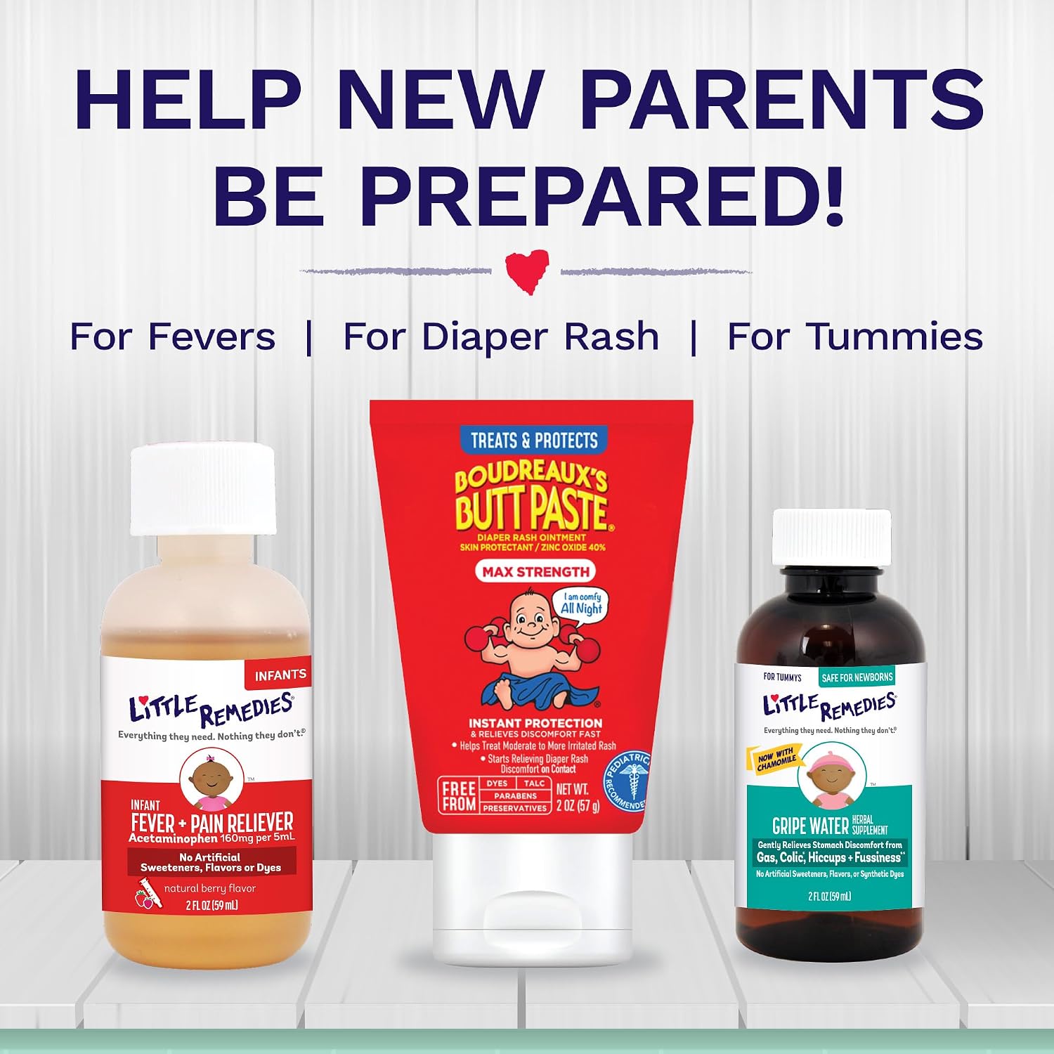 Little Remedies New Baby Essentials Kit, 6-in-1 Bundle for Newborns | Baby Care Set, Newborn Essentials, Saline Nasal Spray, Diaper Rash Cream
