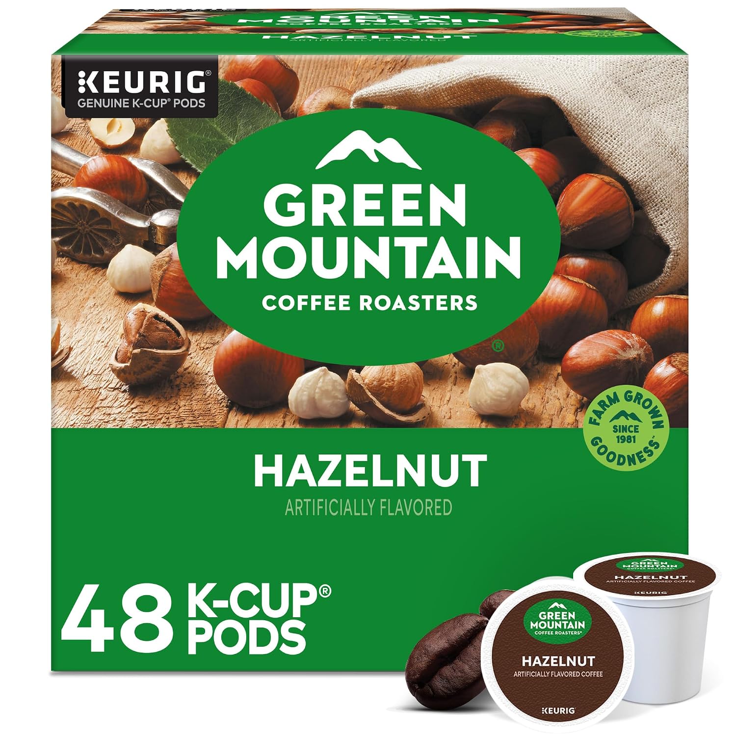 Green Mountain Coffee Roasters Island Coconut, Single-Serve Keurig K-Cup Pod, Flavored Light Roast Coffee, 24 Count (Pack of 1)
