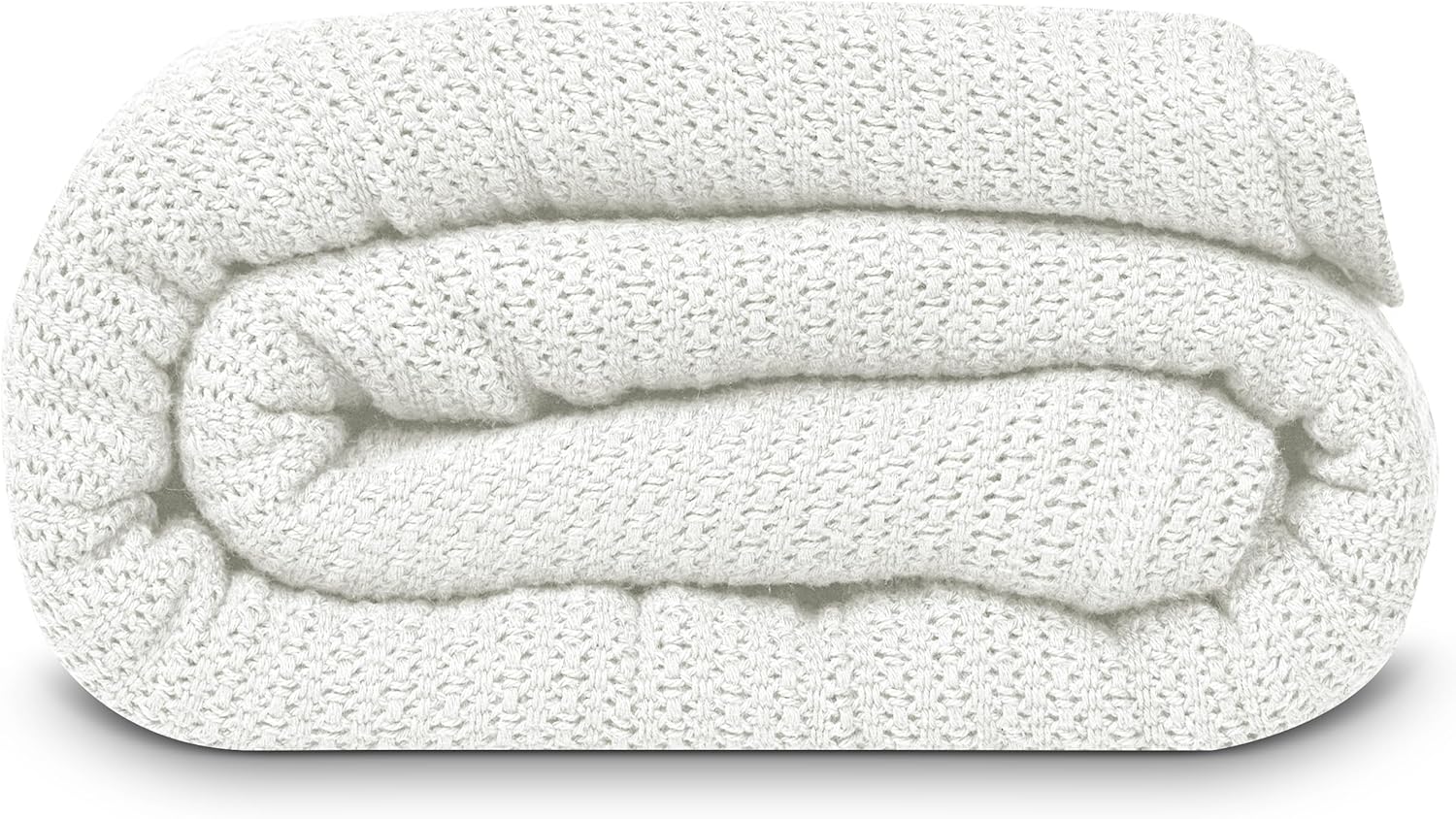 Linteum 100% Cotton Open-Cell Leno Weave Blanket — Breathable All Season — Queen 90x90 — Ice Grey