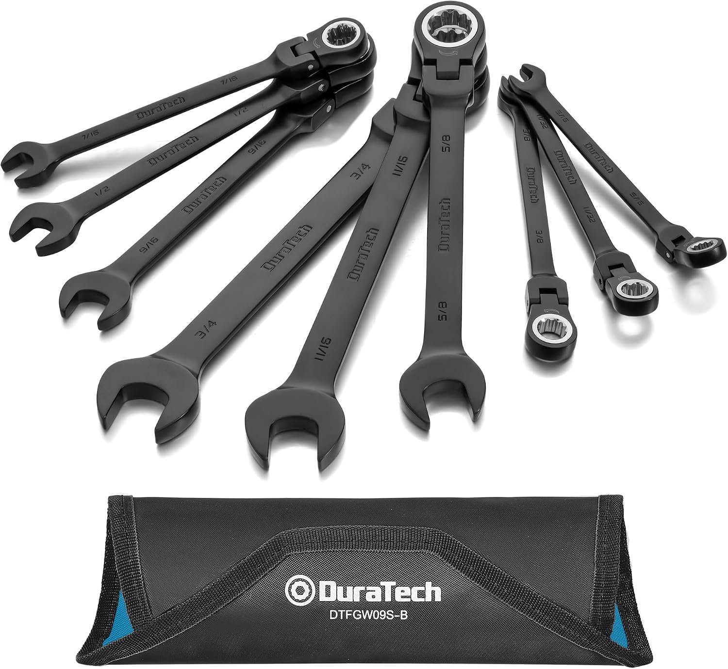 DURATECH 22-Piece Ratcheting Wrench Set, Combination Wrench Set, Metric&SAE