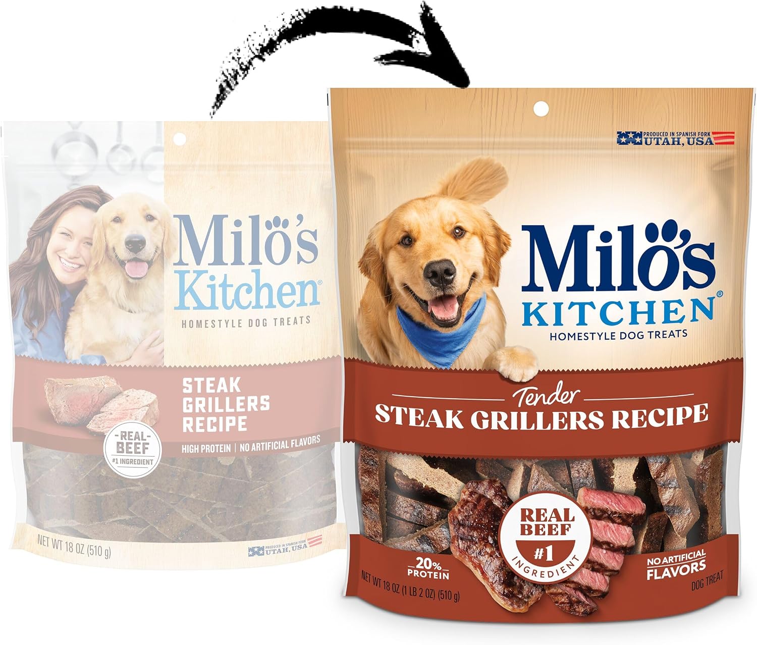 Milo’s Kitchen Chicken & Apple Sausage Slices Dog Treats, 18 Oz. Bag