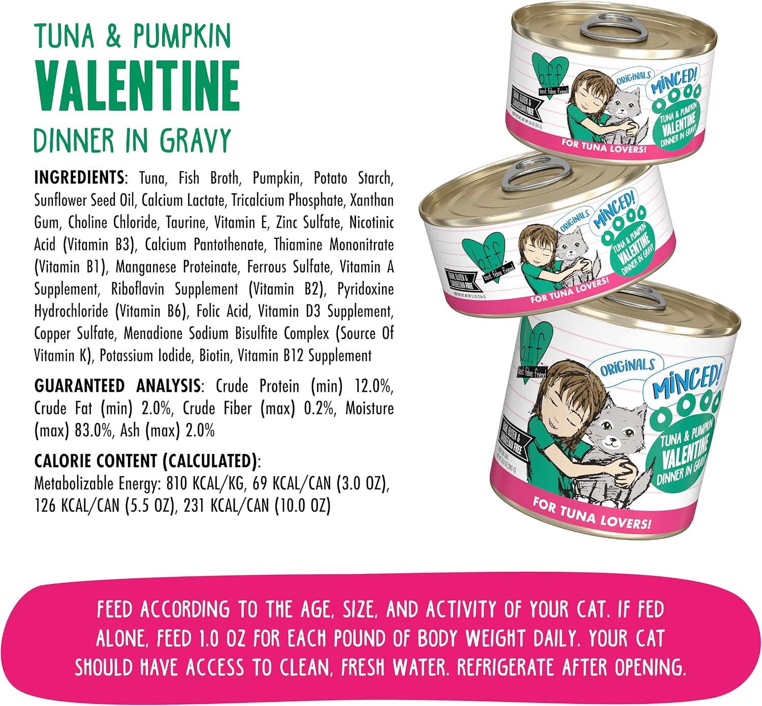 Weruva BFF Minced Natural Wet Cat Food, Batch O Besties Variety Pack, 5.5oz Can, Pack of 8