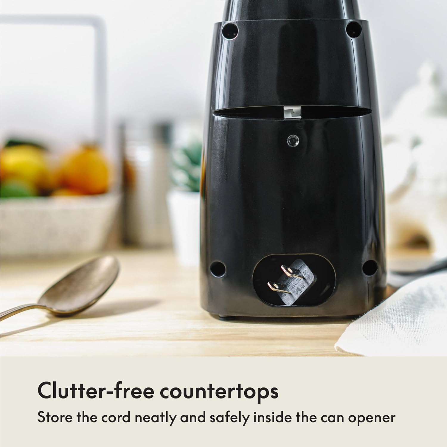 bella Electric Can Opener and Knife Sharpener, Black