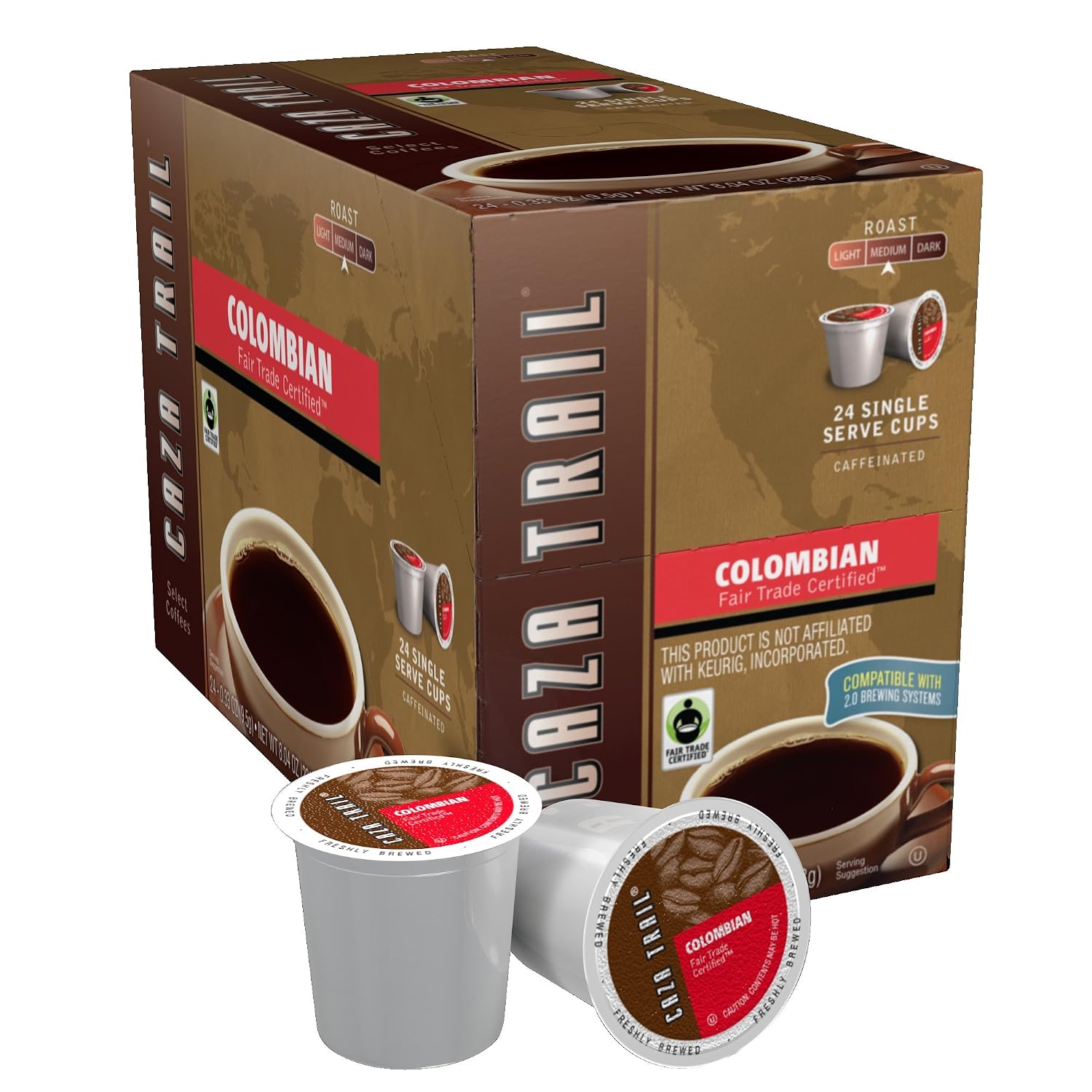 Caza Trail Coffee, Kona Blend, 100 Single Serve Cups