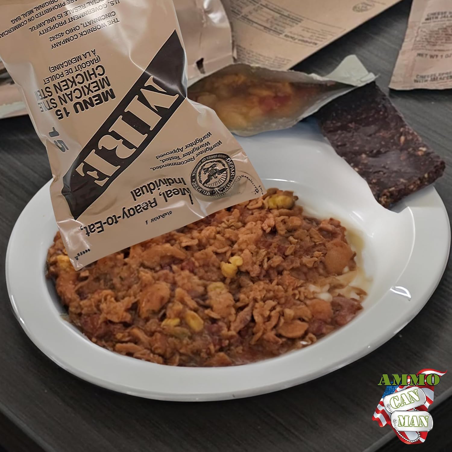 MRE Emergency Food Rations - Military Surplus, Assorted Flavors, 4-Pack | MRE Rations - Military Surplus Emergency Food, Assorted Flavors