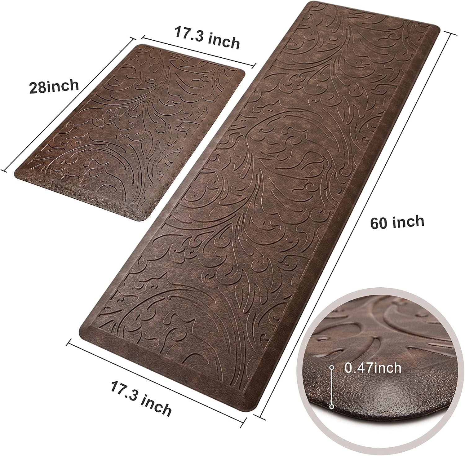 Kitchen Mat Cushioned Anti-Fatigue Comfort Standing Mat Rug for Home,Office