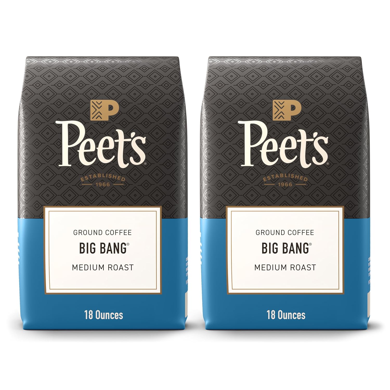 Peet's Coffee Ground Coffee Medium Roast, Big Bang, 18 Ounces
