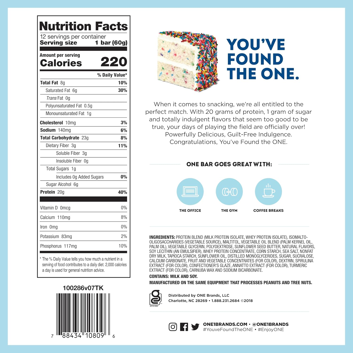 ONE Protein Bars, Best Sellers Variety Pack, Gluten Free Protein Bars with 20g Protein and 1g Sugar, Pantry Staples, 2.12 oz (12 Count)