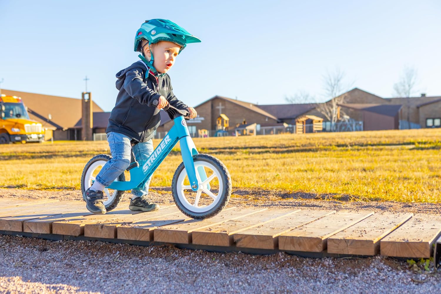 Strider 12 Comp, No Pedal Balance Bike for Kids Ages 1–3 Years | No-Pedal Composite Bike, Adjustable Seat, Lightweight Frame, Easy Assembly, Durable All-Weather Plastic, Never Flat Tires